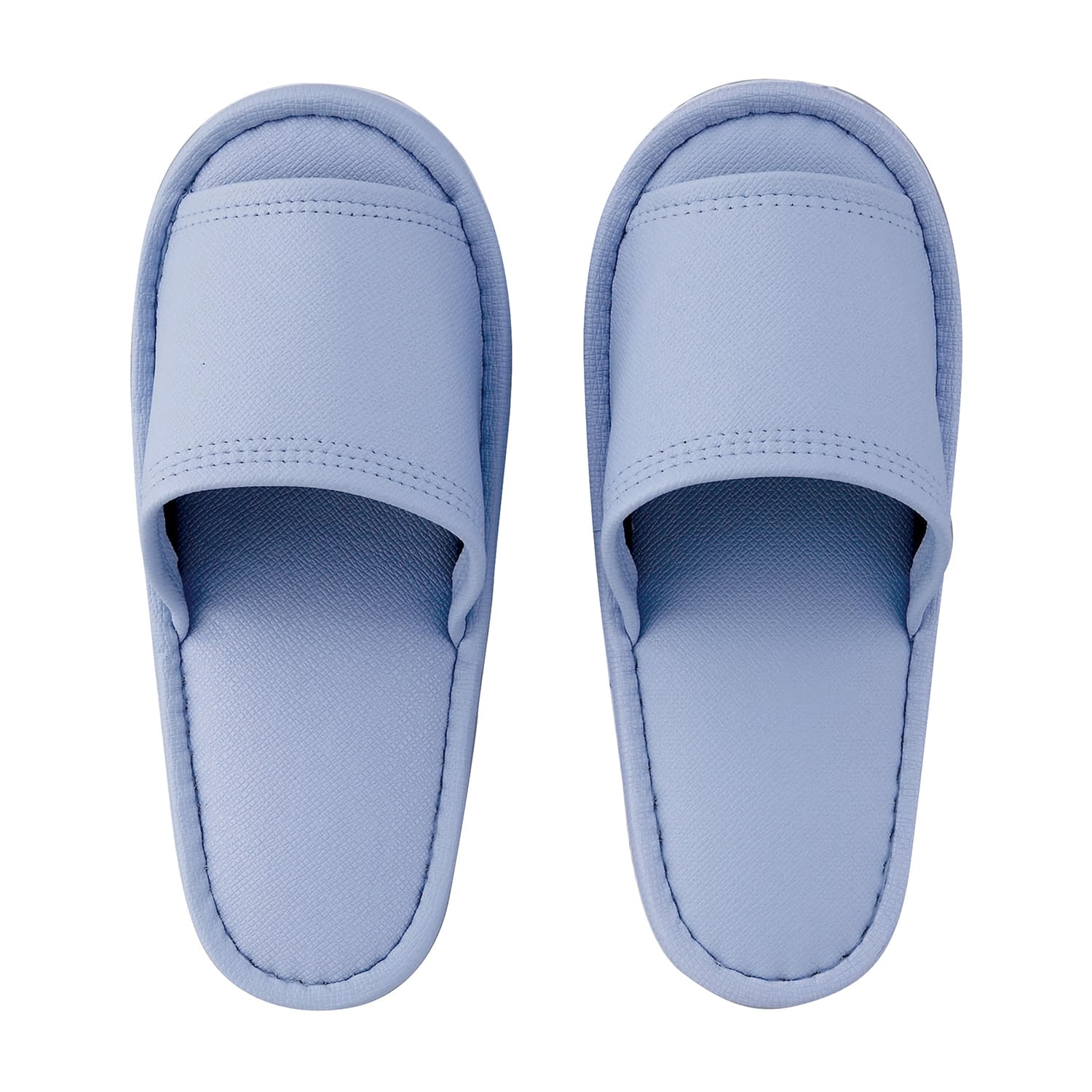 レザー風外縫いスリッパ 25-3220-02 テンダイ 540544(26.5CM)ブルー