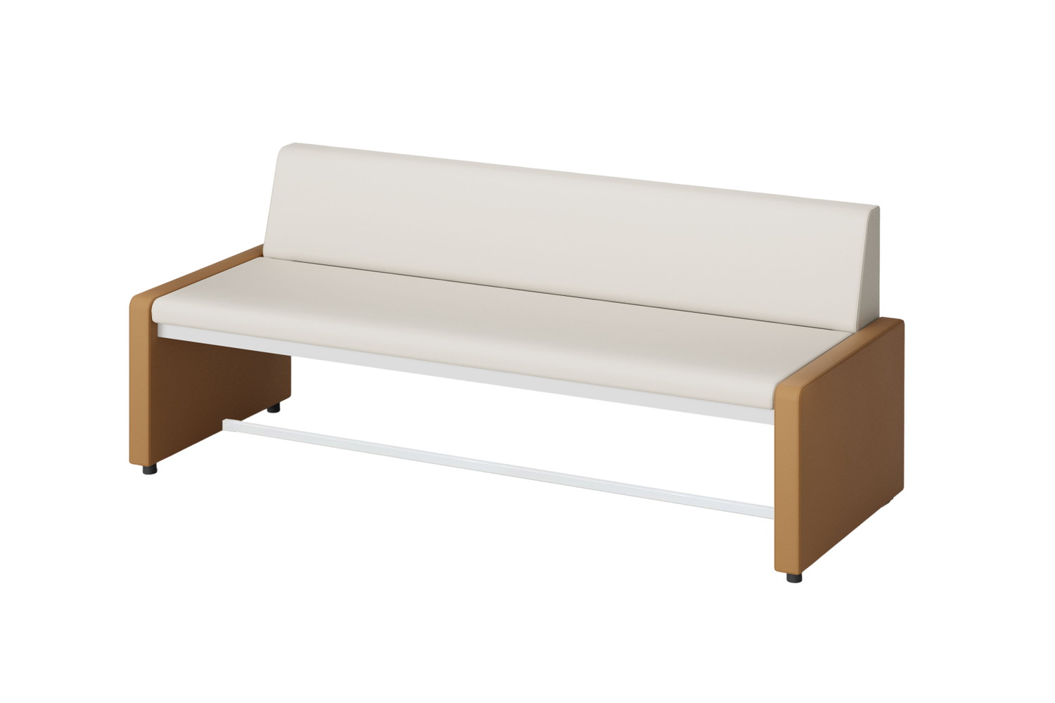 ロビーチェア(H630) 背付き 25-3042-0102 ライトブラウン ニシキ工業 MHA-15Aセツキ(1500X530)