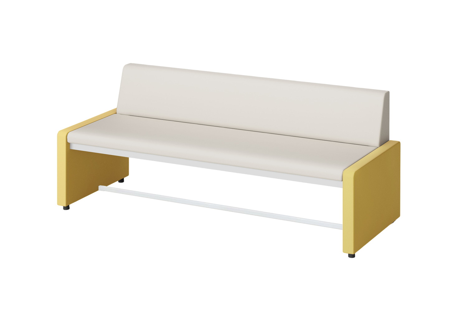 ロビーチェア(H630) 背付き 25-3042-0201 カーキイエロー ニシキ工業 MHA-18Aセツキ(1800X530)