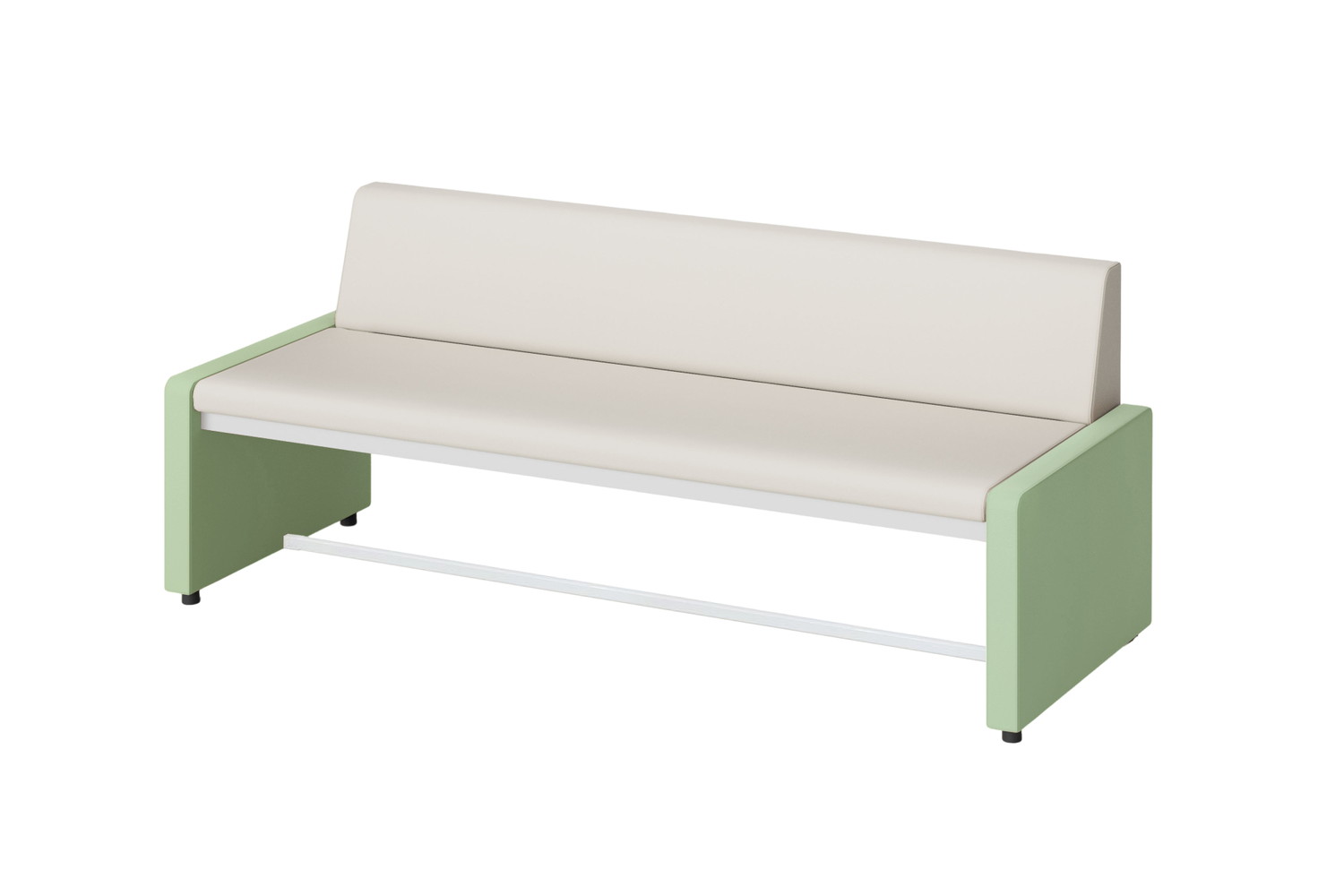 ロビーチェア(H630) 背付き 25-3042-0203 カーキグリーン ニシキ工業 MHA-18Aセツキ(1800X530)