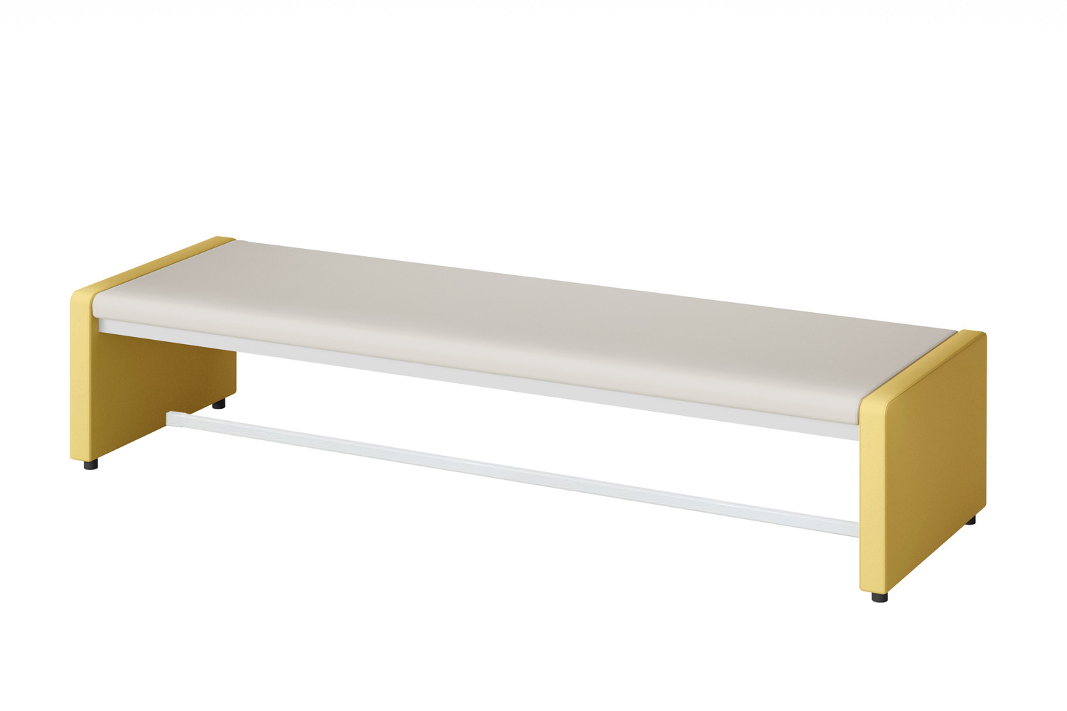 ロビーチェア(H400 背なし 25-3042-0401 カーキイエロー ニシキ工業 MHA-15Bセナシ(1500X530)