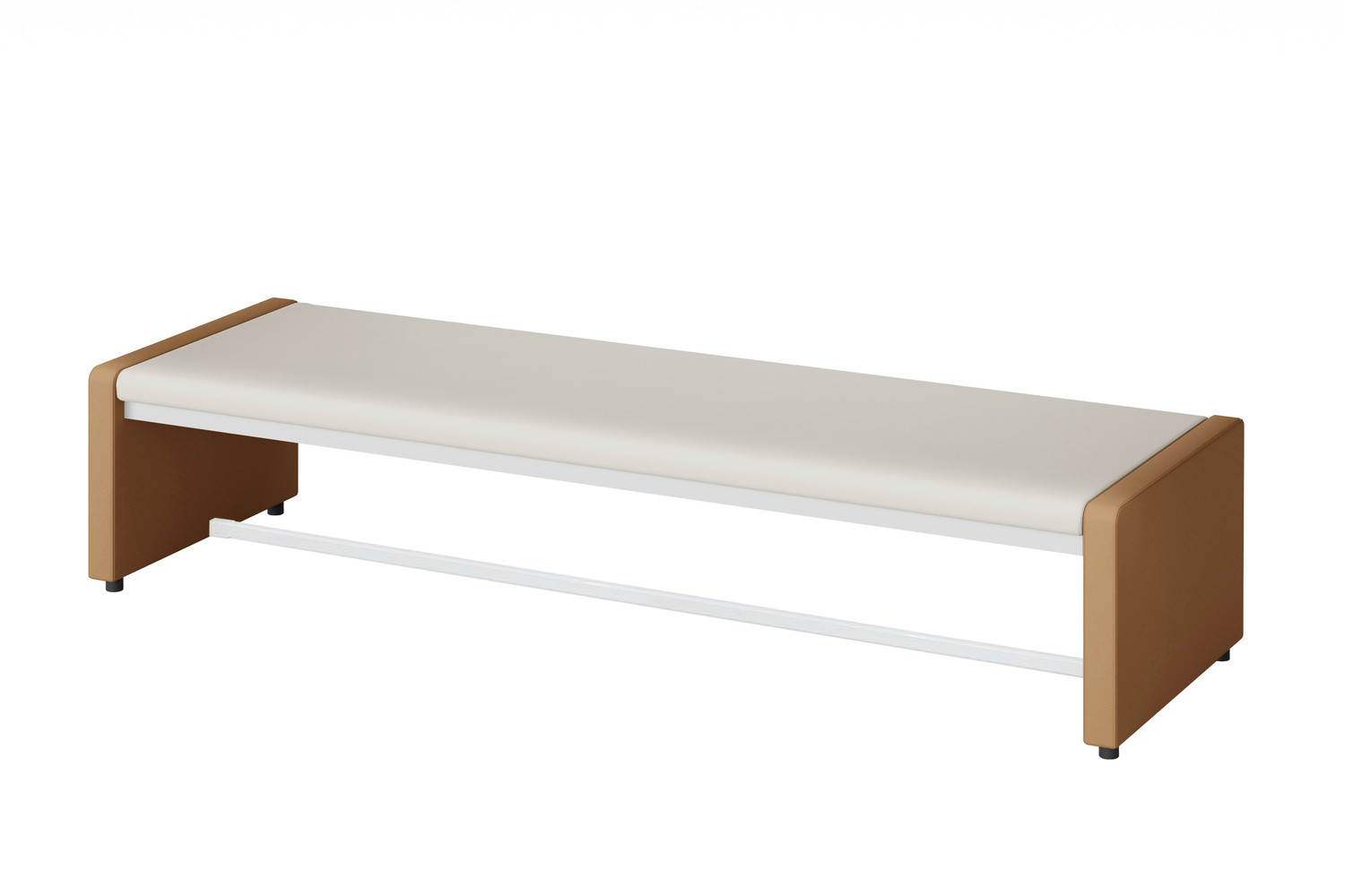 ロビーチェア(H400 背なし 25-3042-0502 ライトブラウン ニシキ工業 MHA-18Bセナシ(1800X530)