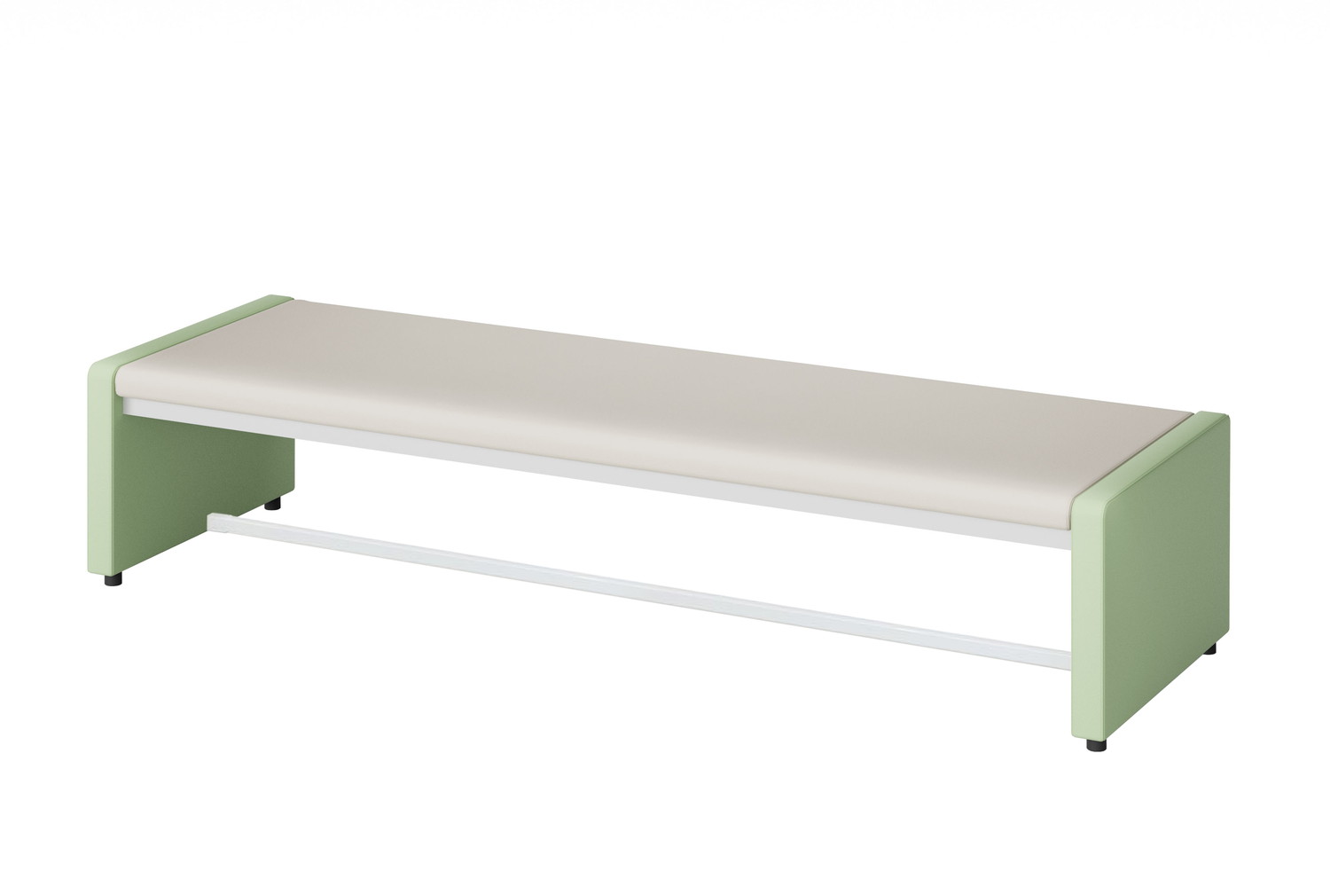 ロビーチェア(H400 背なし 25-3042-0503 カーキグリーン ニシキ工業 MHA-18Bセナシ(1800X530)