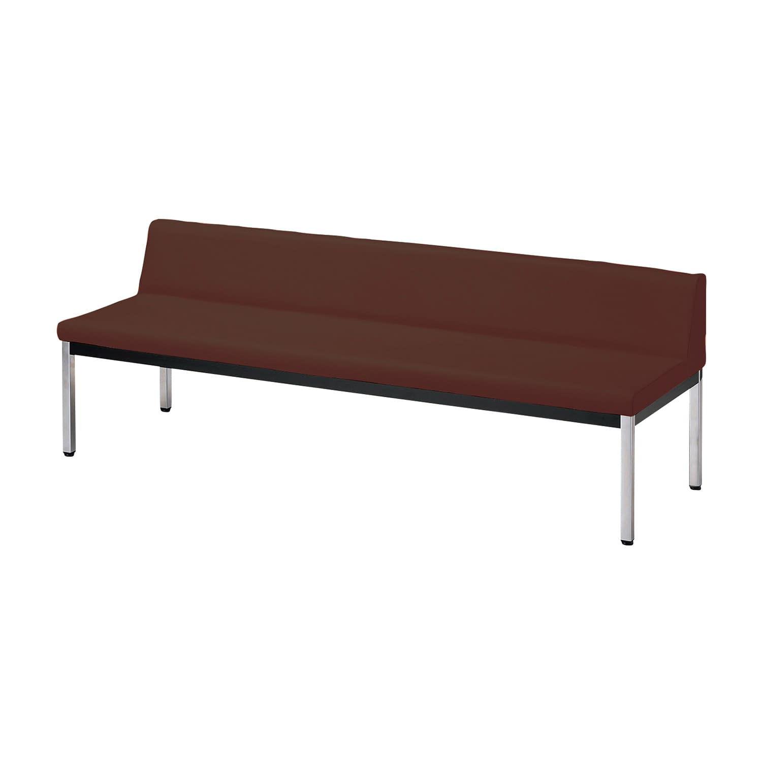 簡単清掃ロビーチェア 25-3044-0003 モカブラウン ニシキ工業 ZRA-15A(1500X570X615