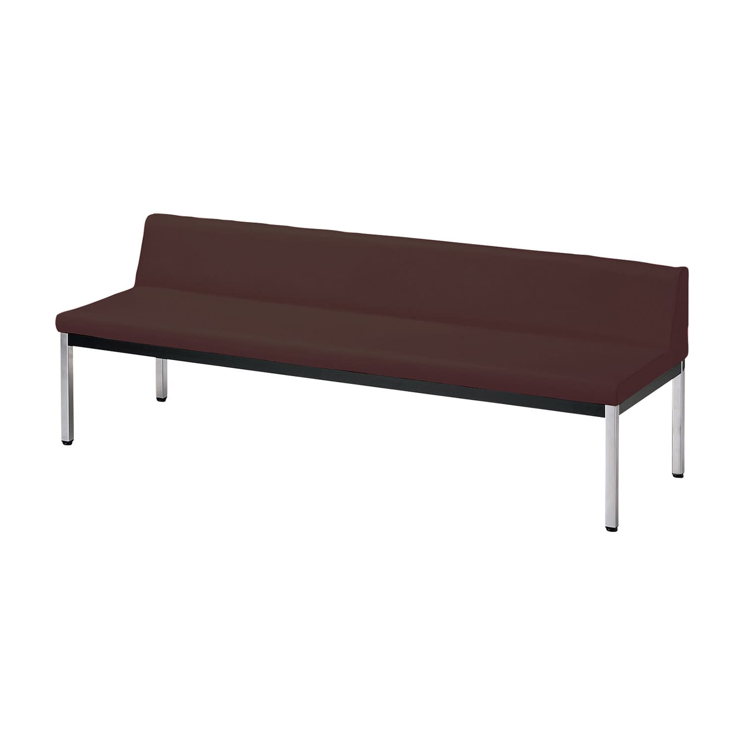 簡単清掃ロビーチェア 25-3044-0103 モカブラウン ニシキ工業 ZRA-18A(1800X570X615