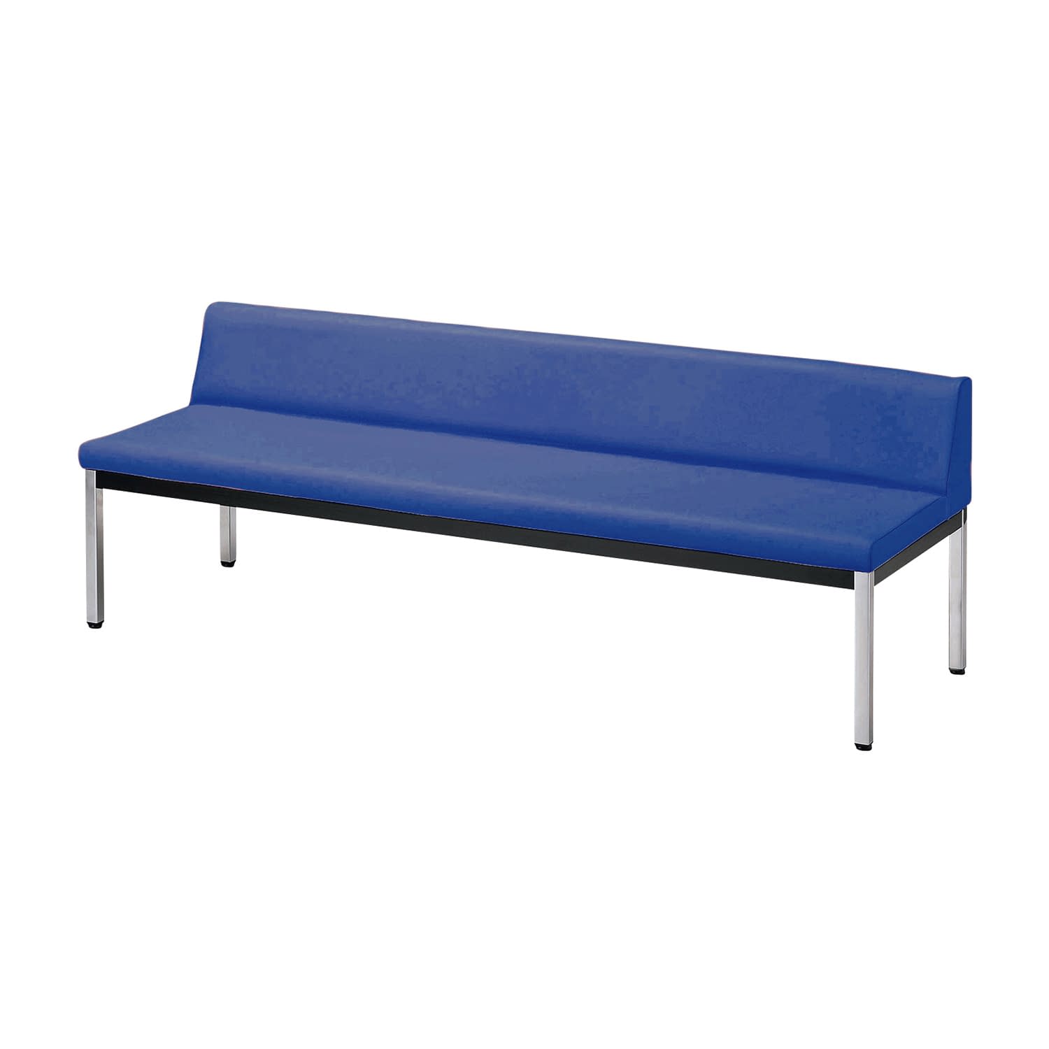 簡単清掃ロビーチェア 25-3044-0106 コバルトブルー ニシキ工業 ZRA-18A(1800X570X615