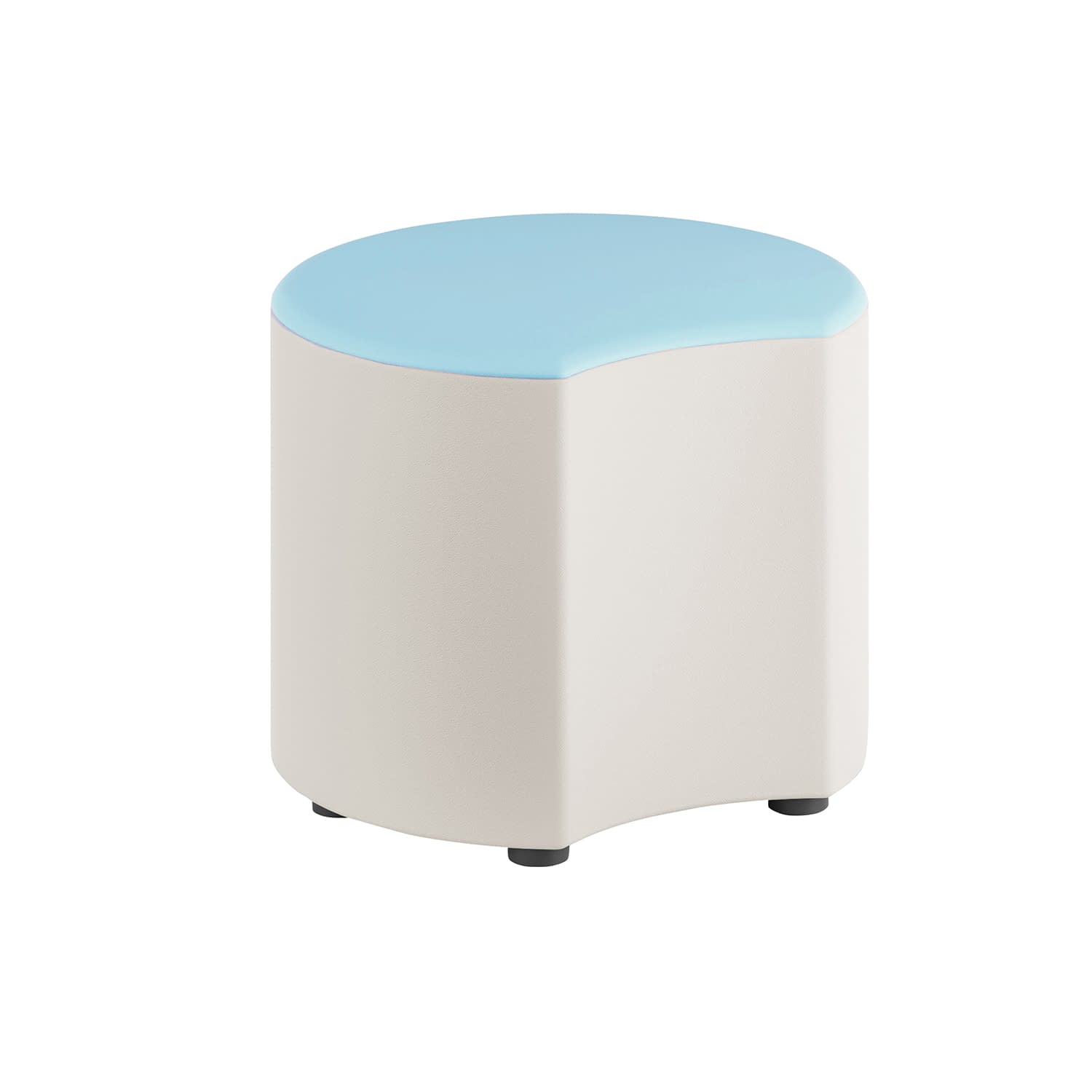 変形スツール ムーン型 25-3047-0002 ペールブルー ニシキ工業 HKST-M(510X475X410)