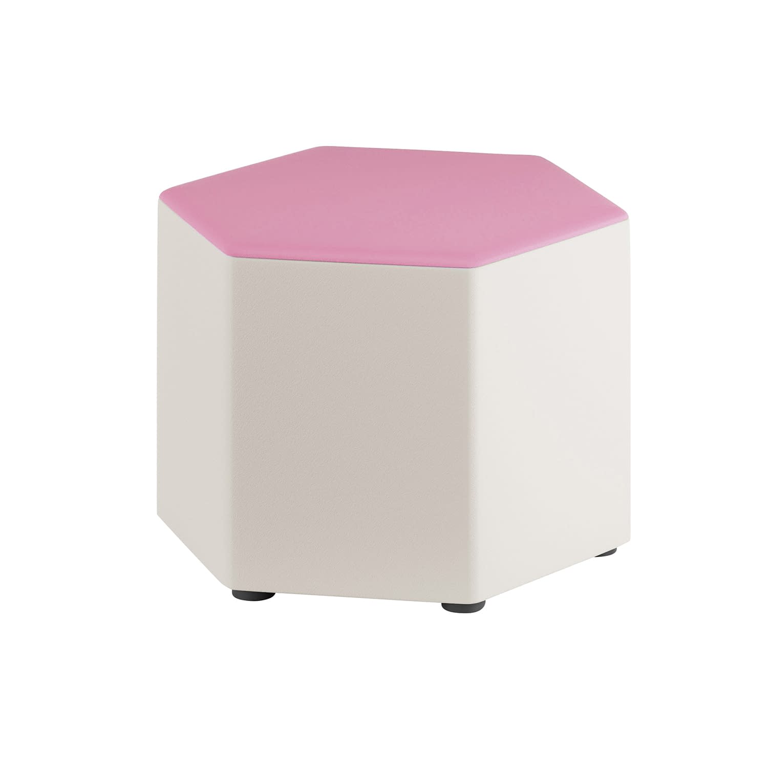 変形スツール ヘキサゴン 25-3047-0101 ペールピンク ニシキ工業 HKST-H(589X510X410)