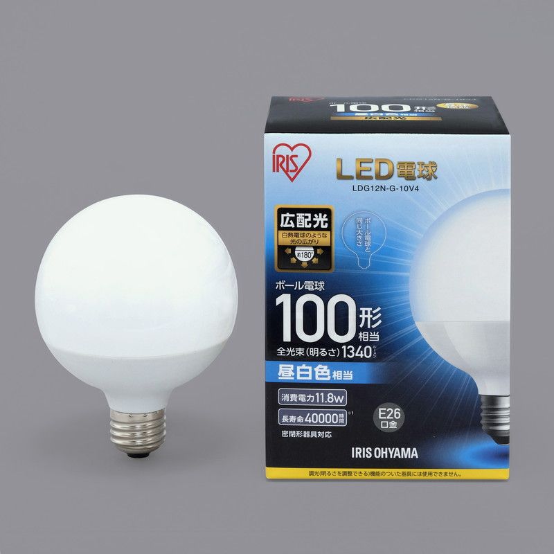 LED電球 E26 ボール球 電球色 LDG14L-G-10V4 アイリスオーヤマ LDG14L