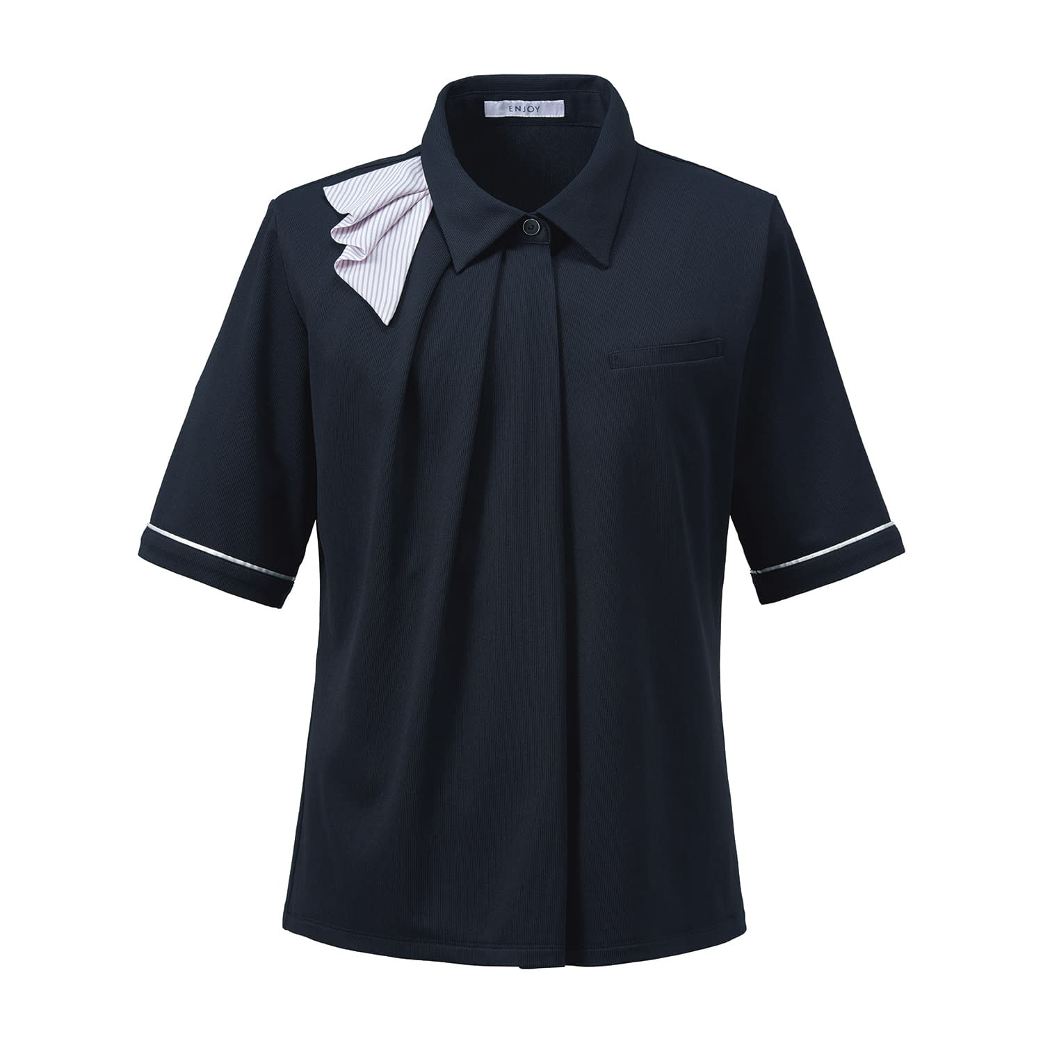ポロシャツ(レディス用) 事務服 25-6577-0004 LL ENJOY ESP835-2(ネイビー)