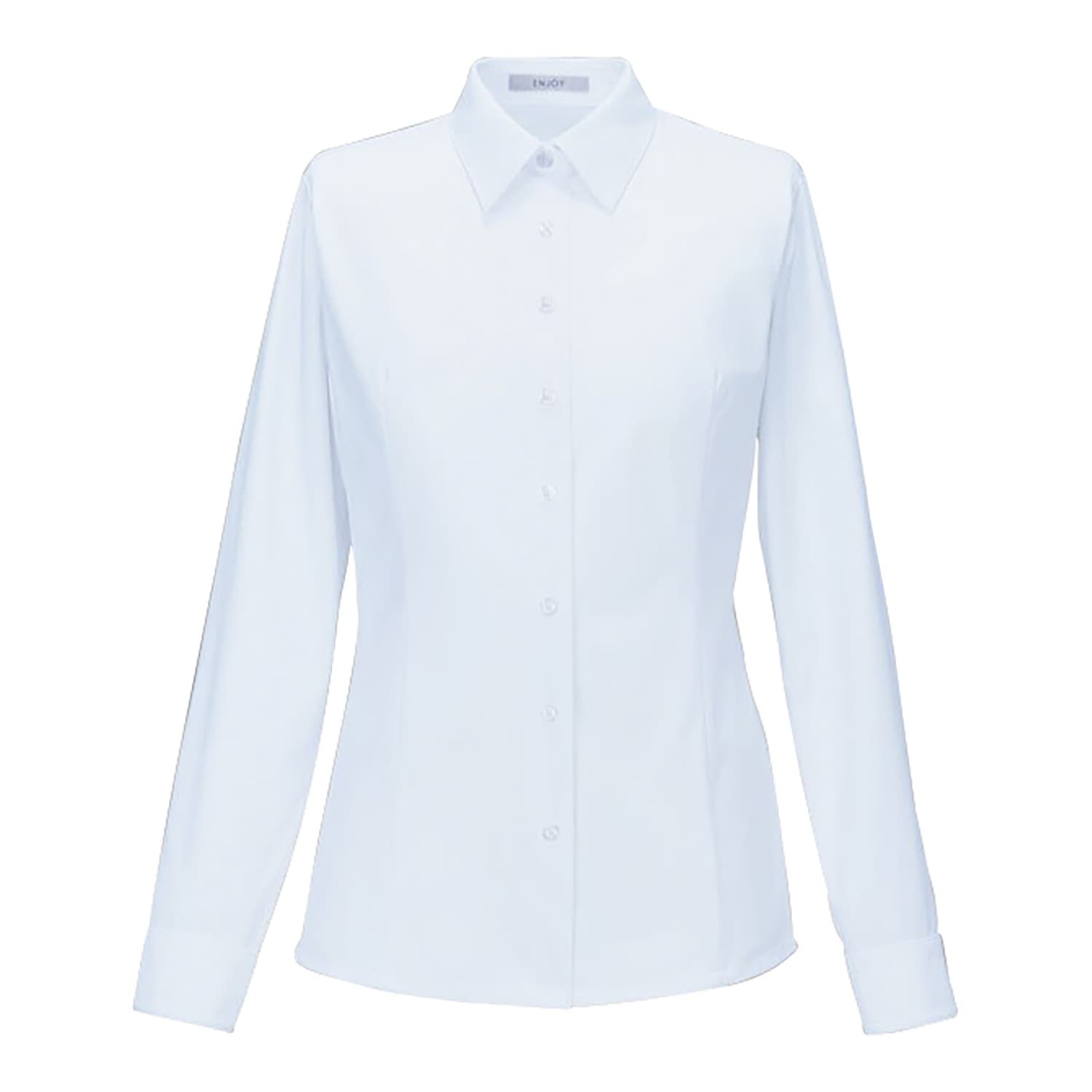 長袖シャツブラウス 事務服 25-6578-0001 5号 ENJOY EWB871-6(サックス)