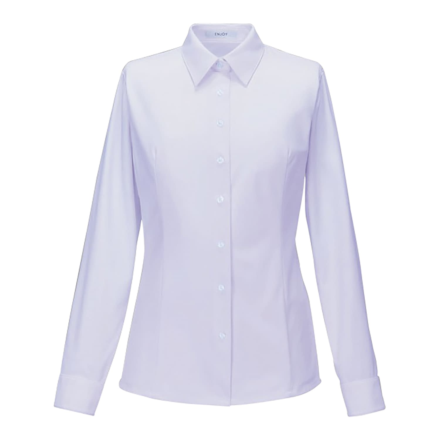 長袖シャツブラウス 事務服 25-6578-0102 7号 ENJOY EWB871-7(パープル)