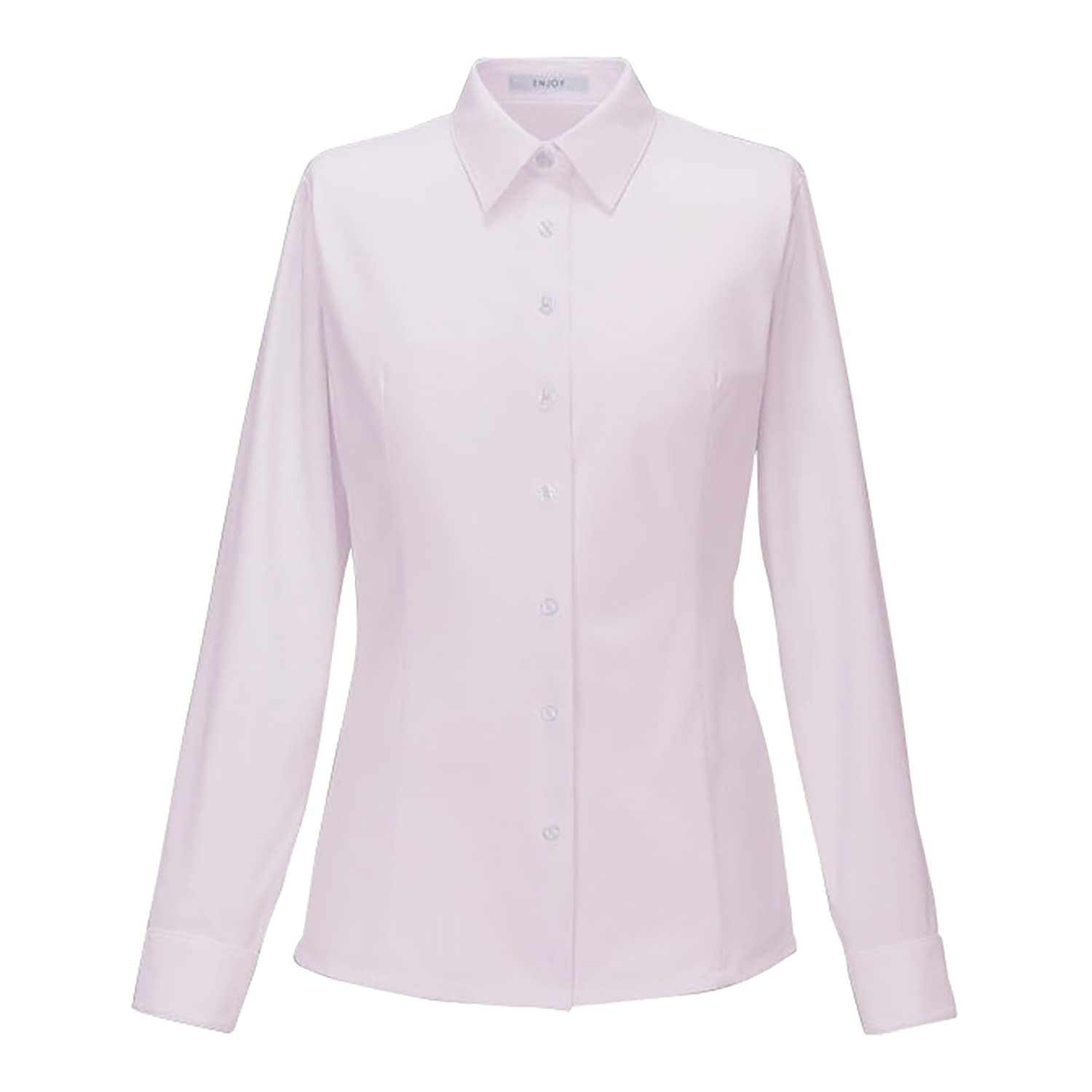 長袖シャツブラウス 事務服 25-6578-0207 17号 ENJOY EWB871-9(ピンク)