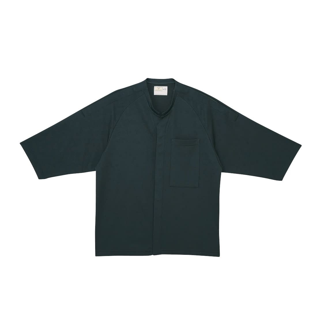 術前術後シャツ 患者衣 25-2806-0004 LL キラク CV201-49(ボトルグリーン)