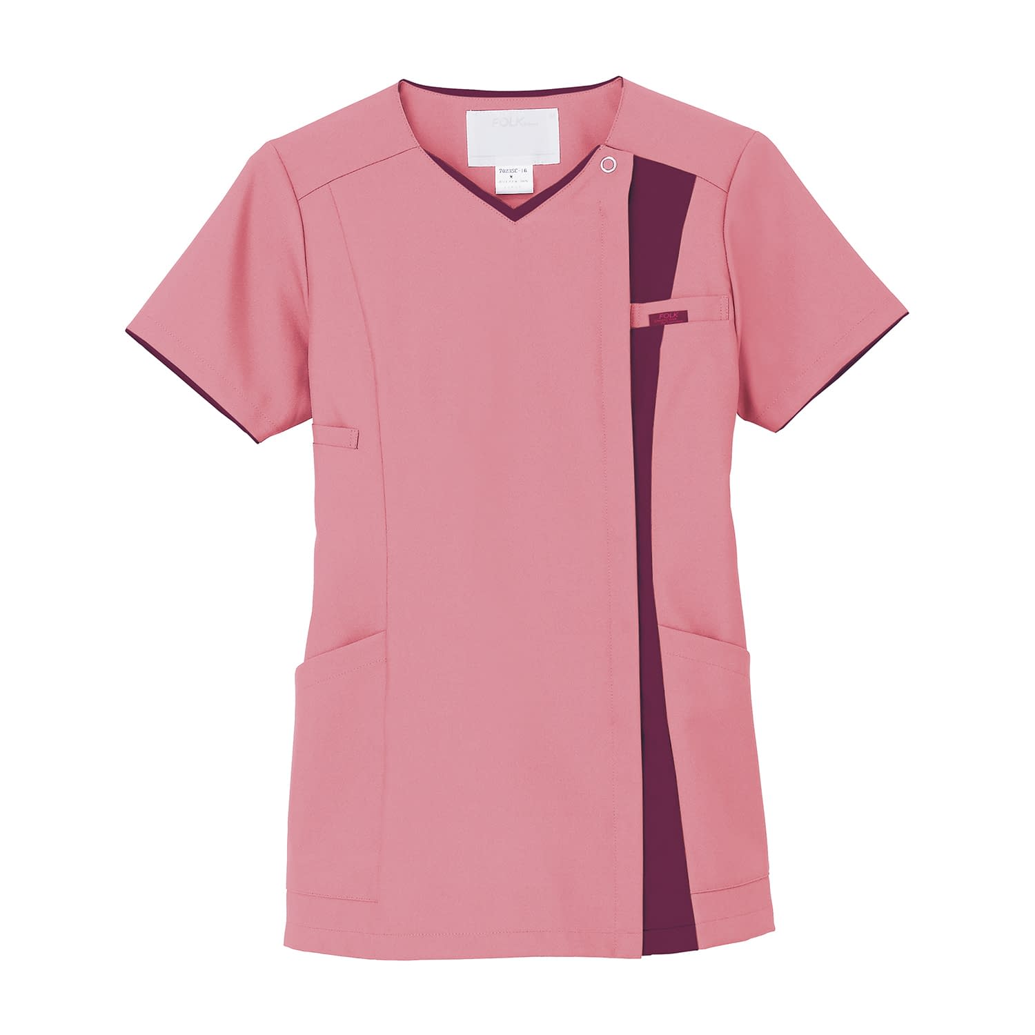 レディスジップスクラブ 24-2923-0304 LL ジップスクラブ 7023SC-3(ピンク)