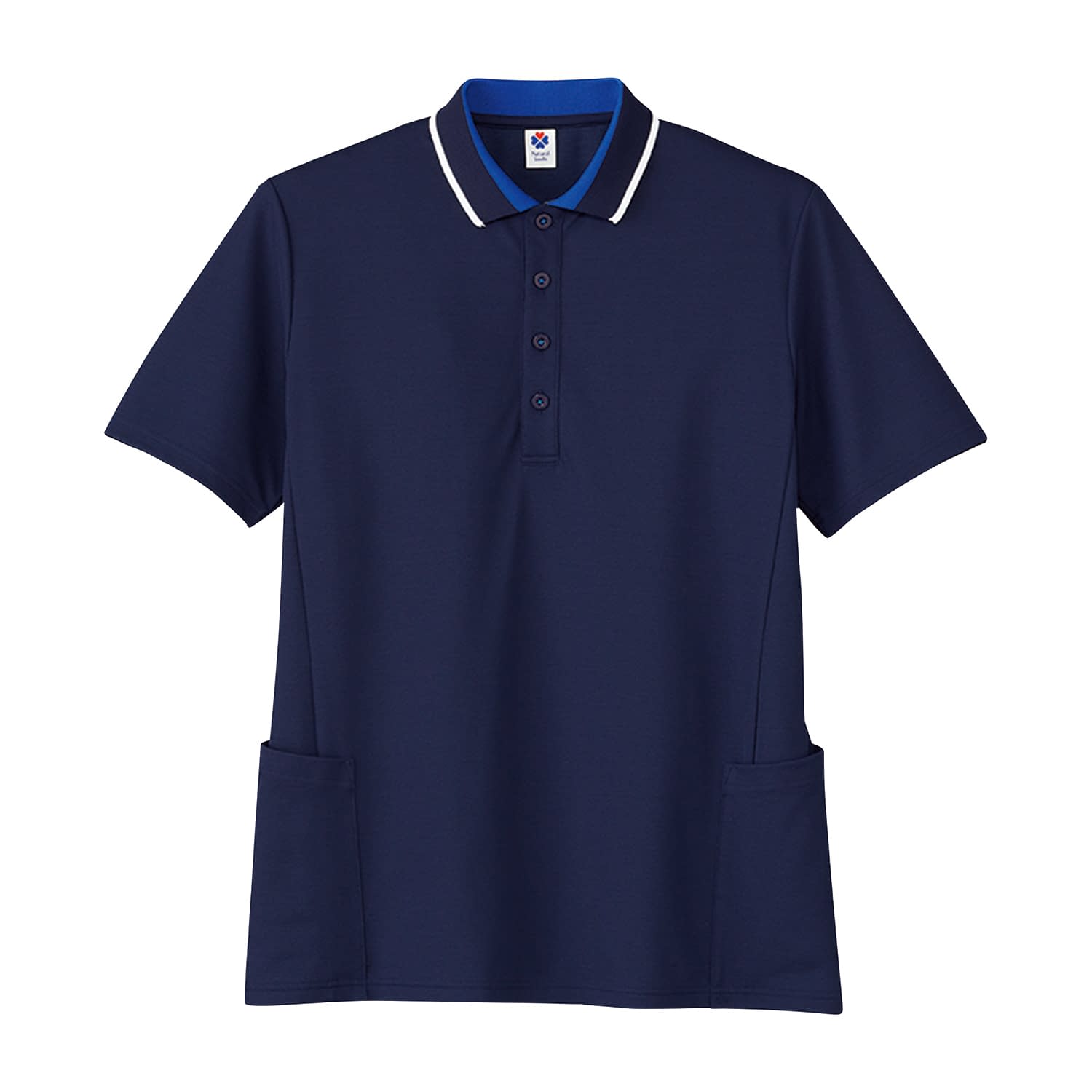 ユニセックスポロシャツ 介護ユニフォーム 25-6532-11 CARE＆MEDICAL TB4504U-7(LL)ネイビーXフ