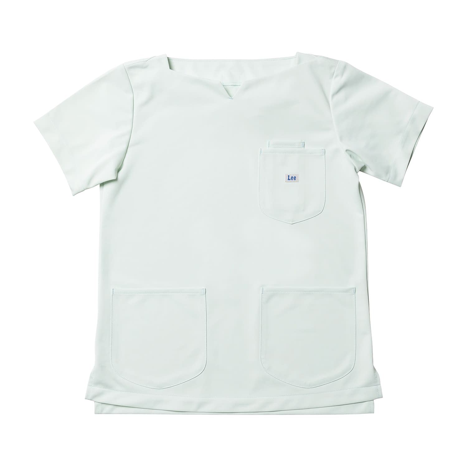 Leeレディススクラブ(キーネック) 診察衣 25-6505-00 Lee WORKWEAR LMS43001-4(S)グリーン