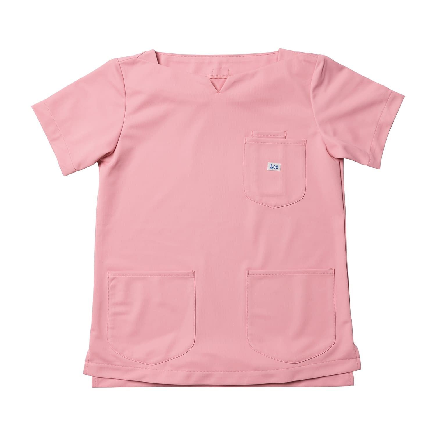 Leeレディススクラブ(キーネック) 診察衣 25-6505-07 Lee WORKWEAR LMS43001-9(XL)ピンク