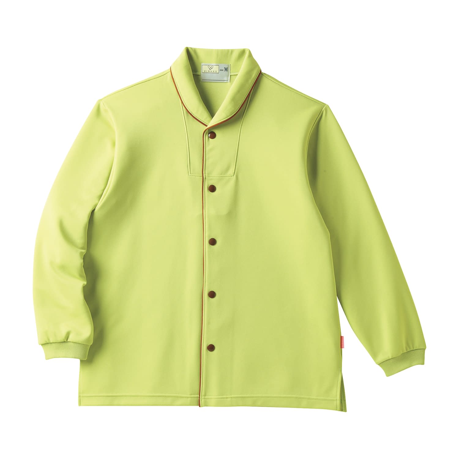 キラク 前開きシャツ 介護着 25-4724-0203 L キラク CR836-45(グリーン)