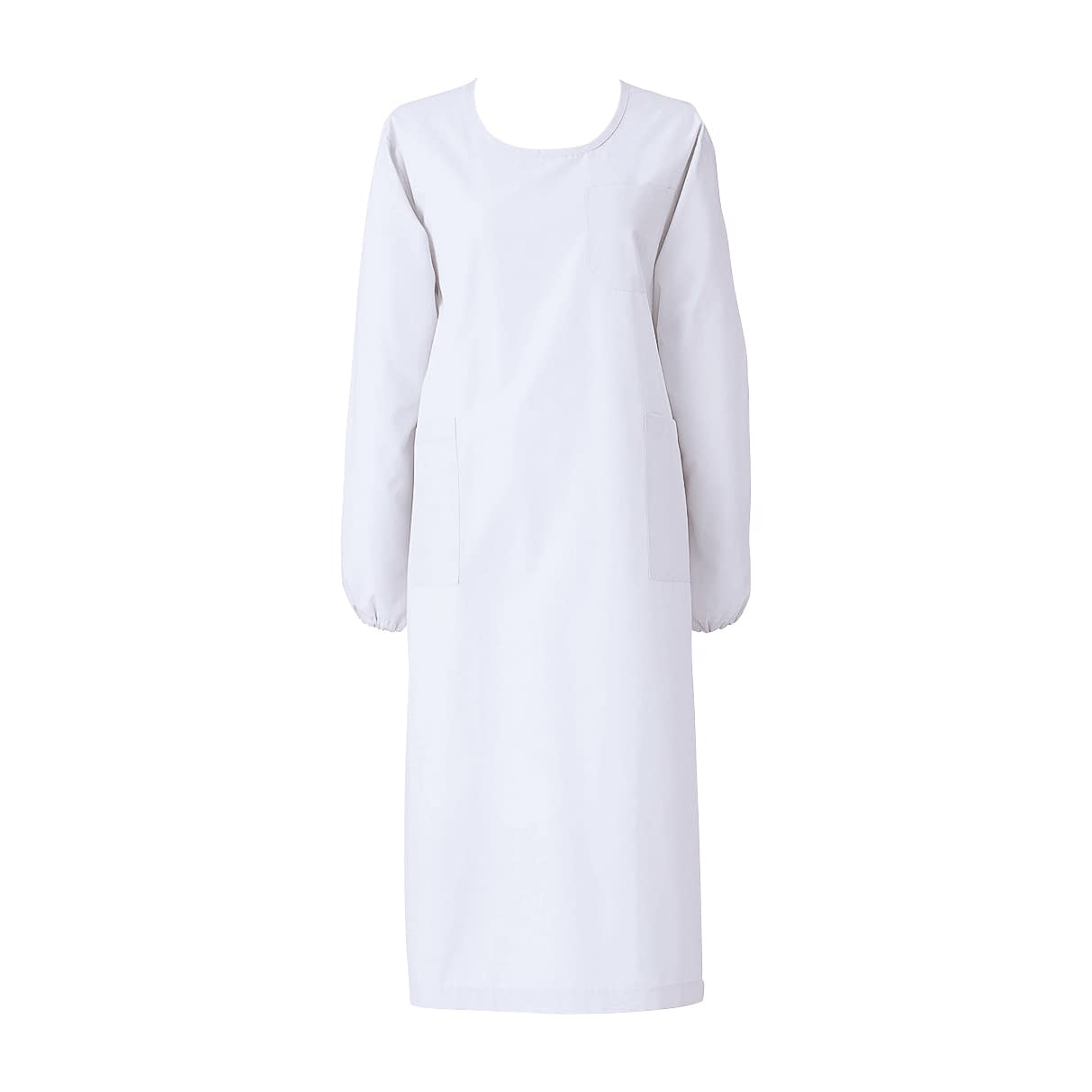 予防衣 長袖 25-3061-0008 6L KAZEN 139-30(ホワイト)