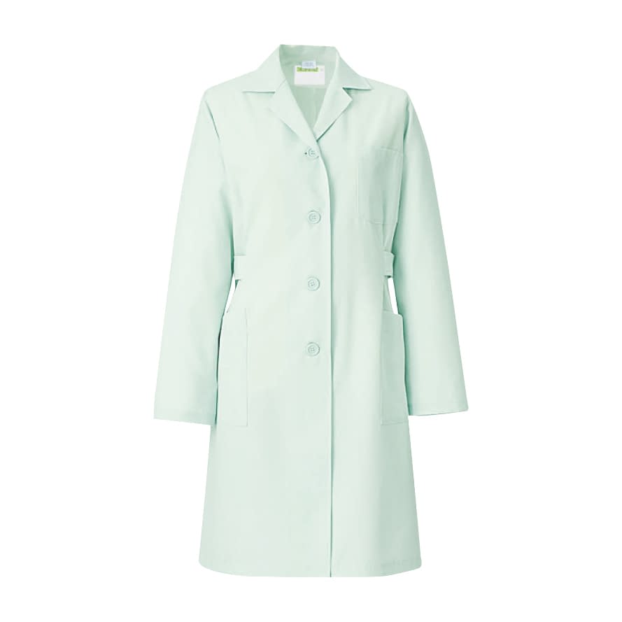 レディス診察衣 長袖 23-7828-0205 3L KAZEN 261-92(ミントグリーン)