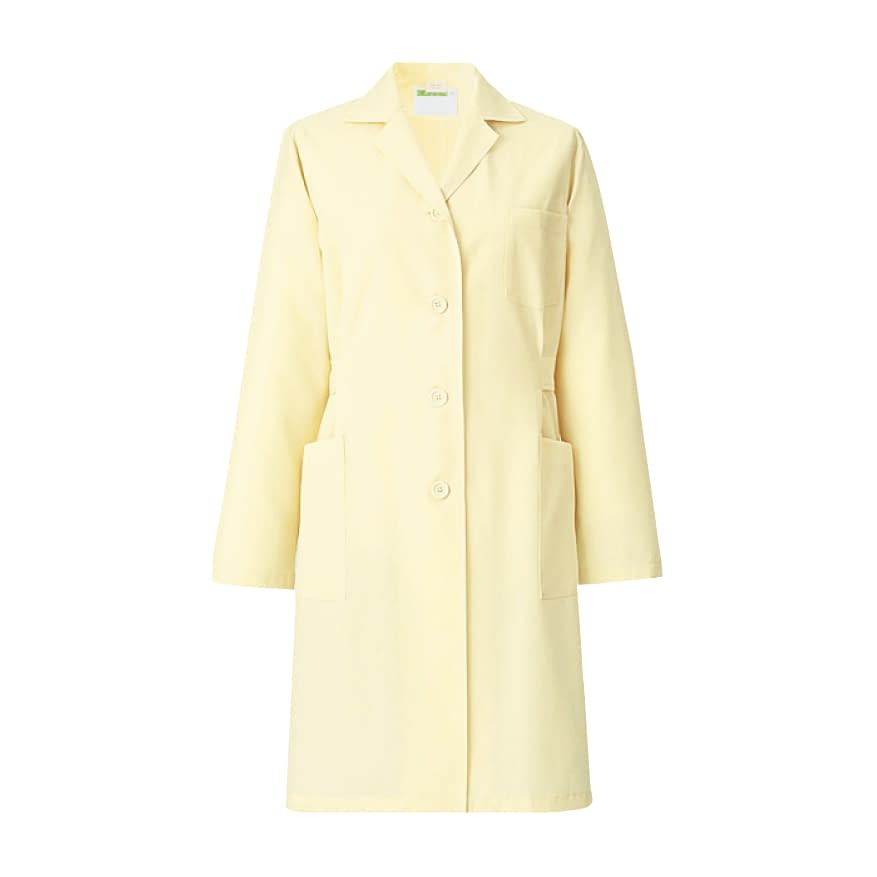 レディス診察衣 長袖 23-7828-0403 L KAZEN 261-94(クリーム)