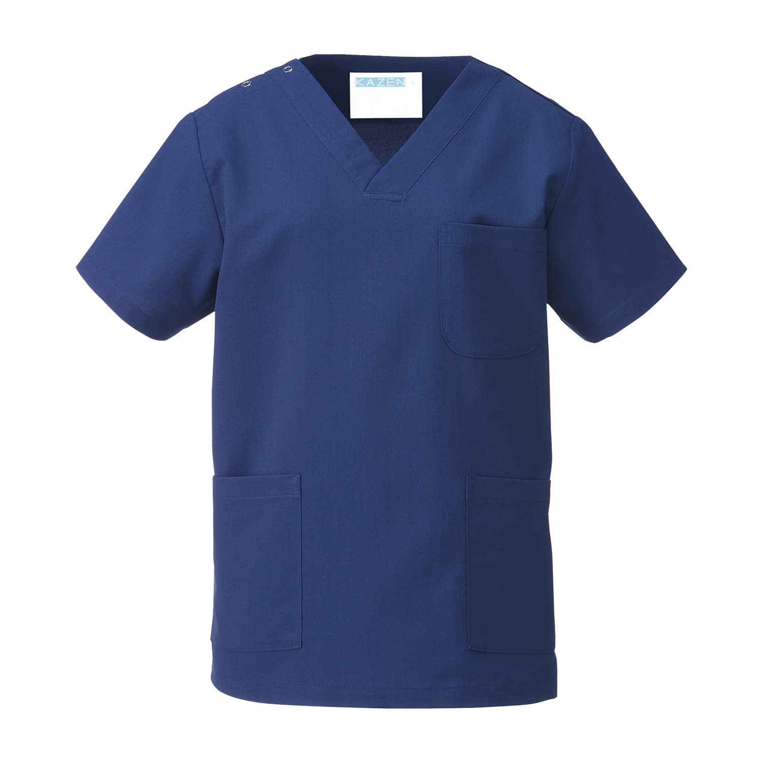 スクラブ(男女兼用) 23-5823-0707 4L KAZEN 133-98(ネイビー)
