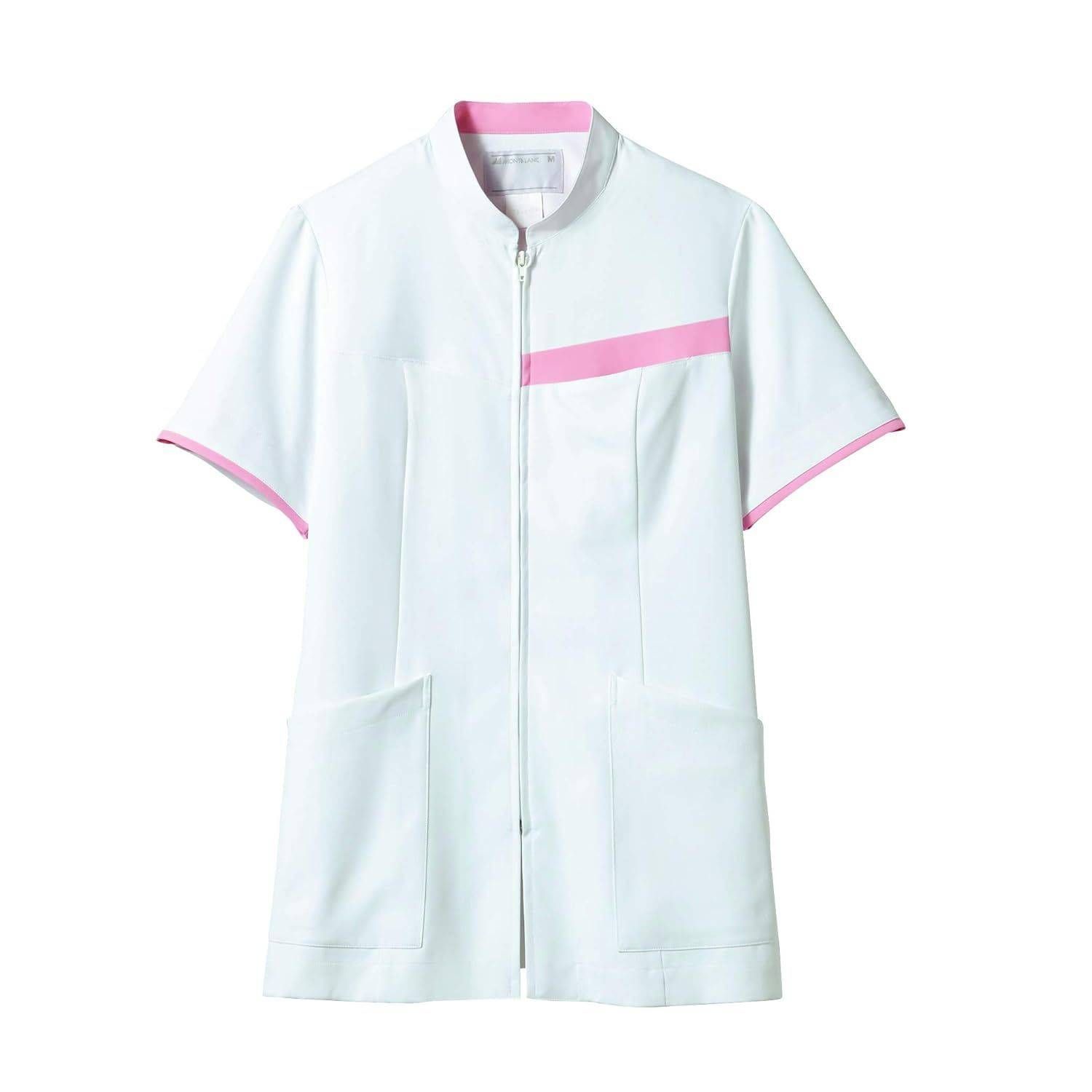 ジャケット(レディス・半袖) S 住商モンブラン 73-2082(シロ/ピンク