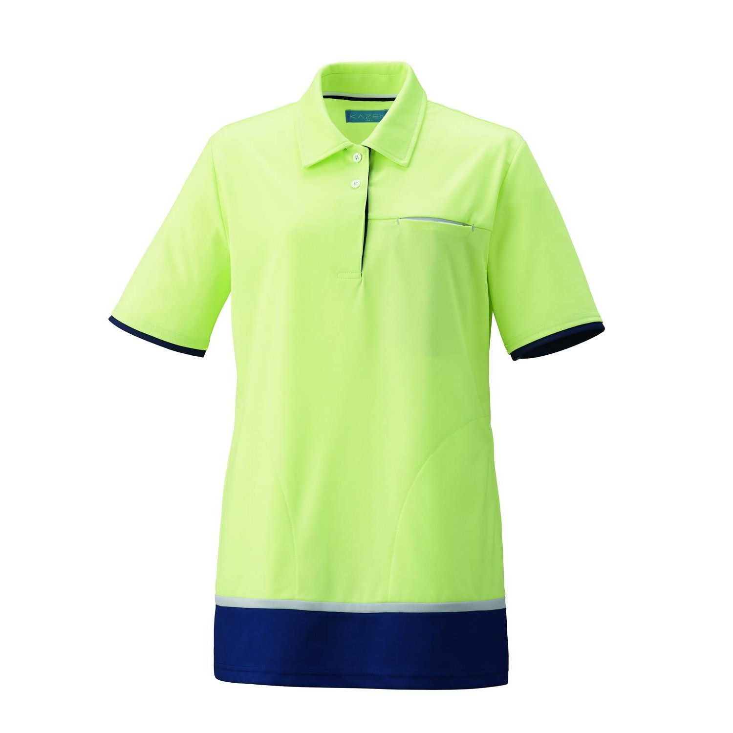 レディスニットシャツ(チュニック) S KAZEN WLD KZN233-12(イエロー