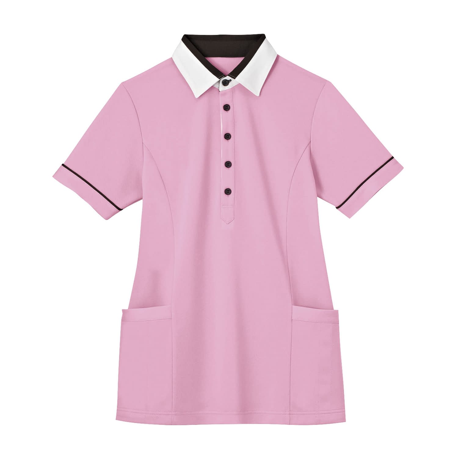 半袖プルオーバー(男女兼用) 介護ユニフォーム 24-8152-0403 M HEART GREEN HM2449-9(サクラ)