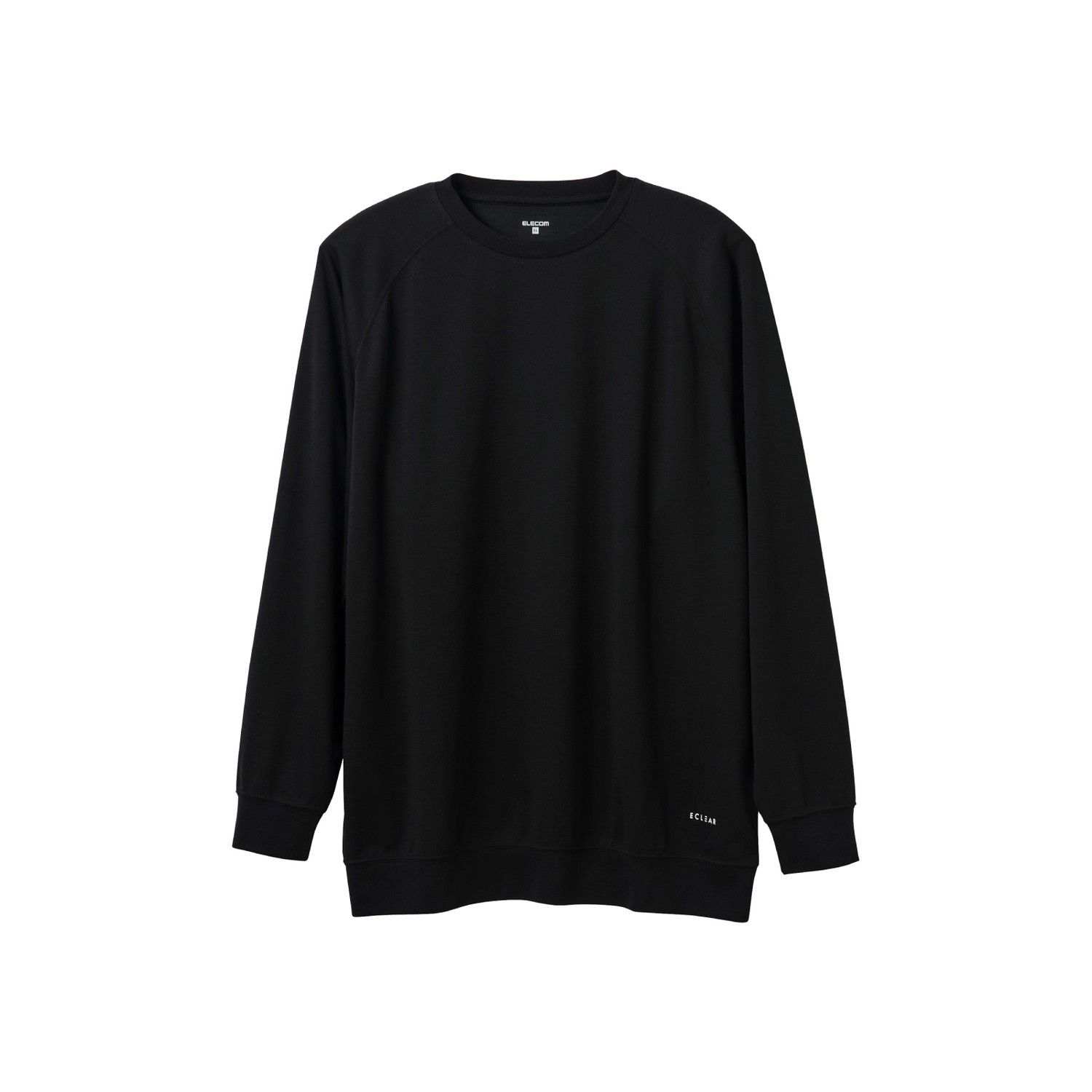 リントスル　ブラックLサイズ ヨガパンツと長袖トップス リカバリーウェア 長袖トップス HCM-RW02TSBK 25-8217-00 ELECOM HCM