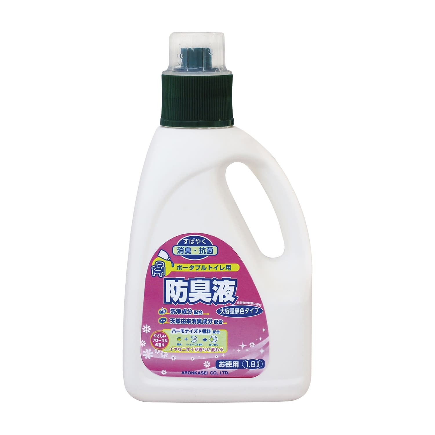ポータブルトイレ用防臭液大容量(無色 20-6082-01 アロン化成 533-209(1800ML)