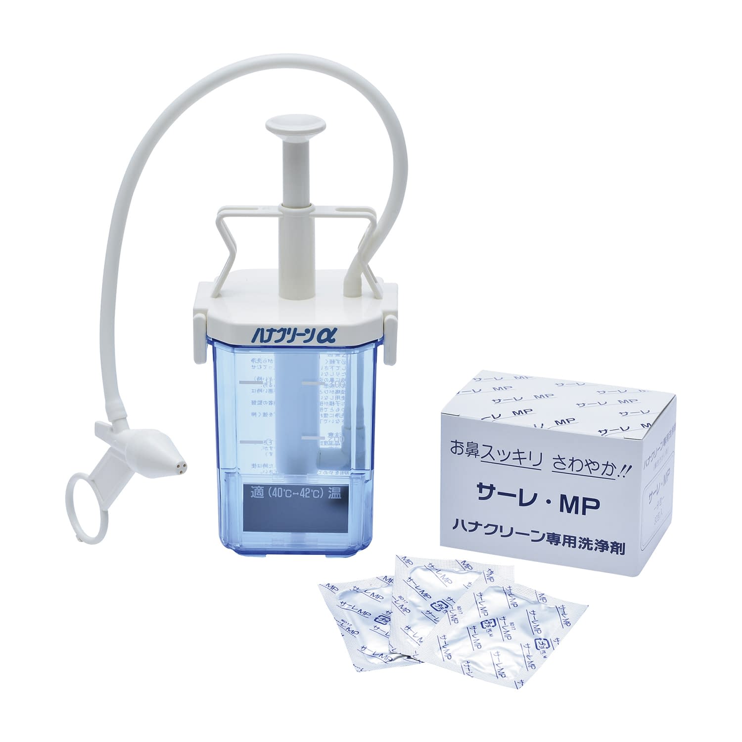 ハナクリーンα(鼻洗浄器) セット(専用洗浄剤30包入) 07-2750-00 東京鼻科学研究所 ホンタイ+サーレMP30ポウツキ