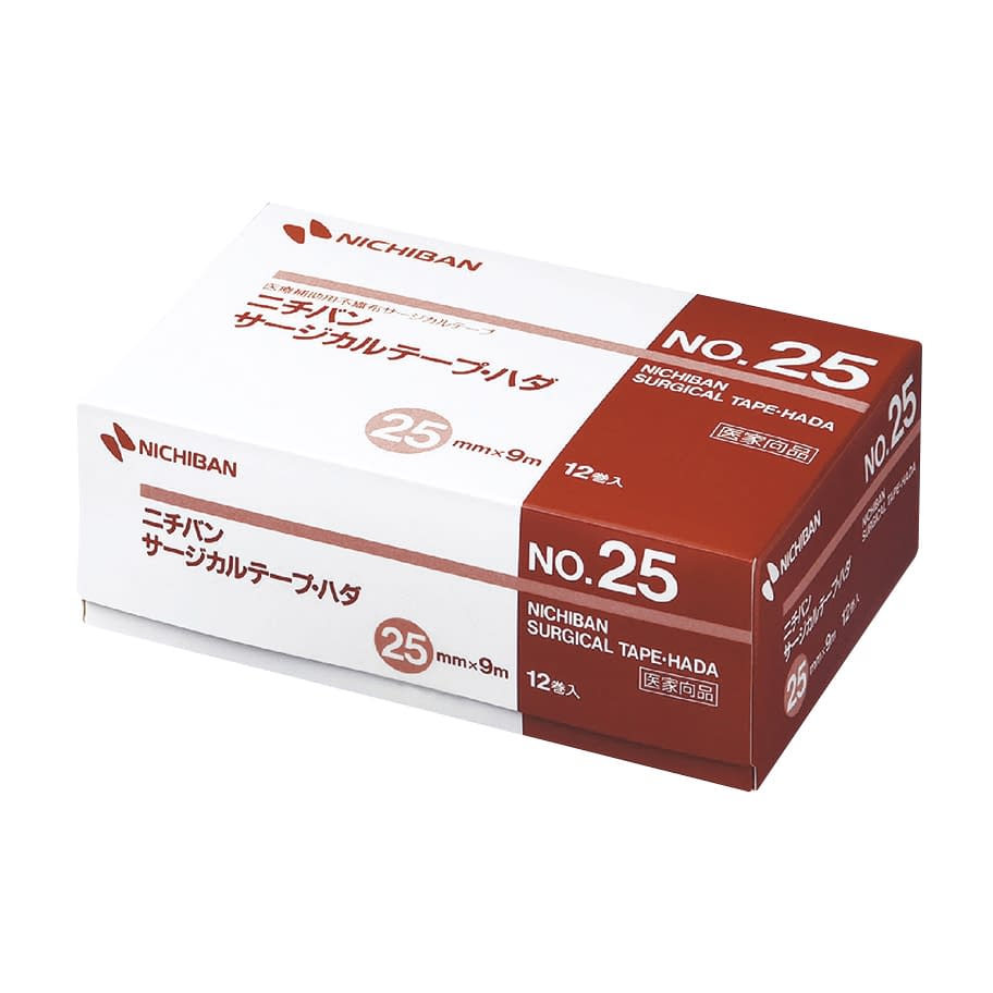 サージカルテープ・ハダ No.25 07-3361-01 ニチバン STH25(25X9M)12カン