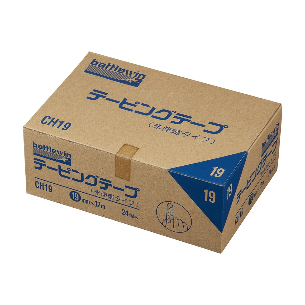 BW テーピングテープ(非伸縮) 07-3405-01 ニチバン CH19(19X12M)24カン