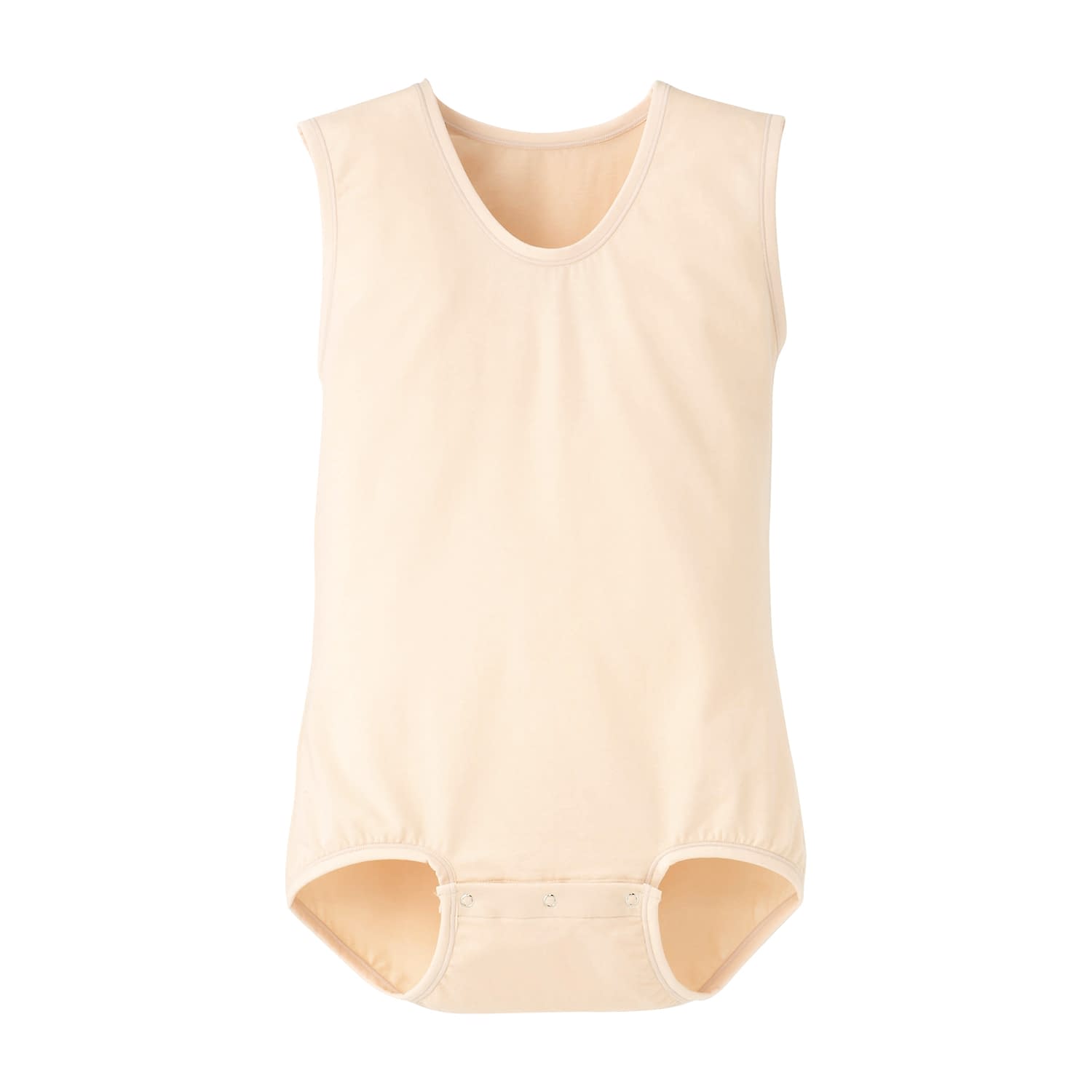 ボディスーツ(ノースリーブ) ノースリーブ 介護用肌着 25-5131-01 日本エンゼル 7110(L)ベージュ