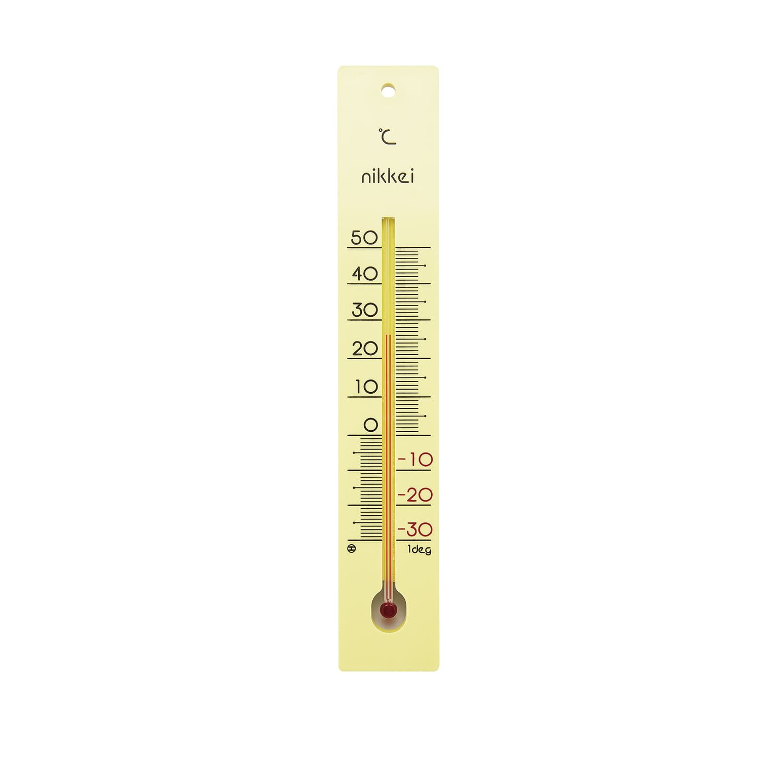 (06-3095-00)寒暖計（一般用） ﾅﾐｲﾀ(250MM)-30-50ﾟC ｶﾝﾀﾞﾝｹｲ(ｲｯﾊﾟﾝﾖｳ)【1個単位】【2019年カタログ商品】