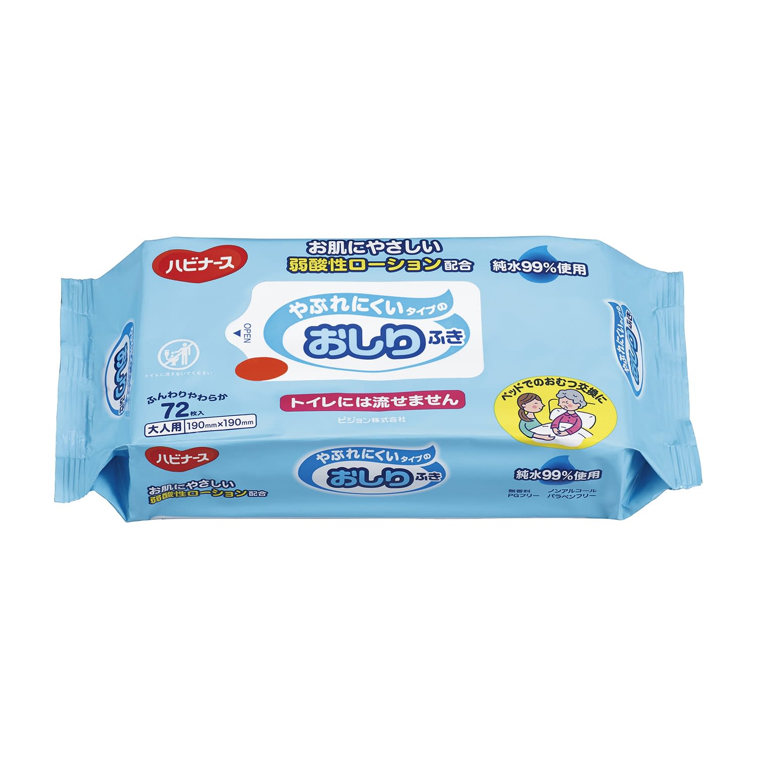 やぶれにくいタイプのおしりふき 24-2714-00 ピジョン 1005633(72マイイリ)