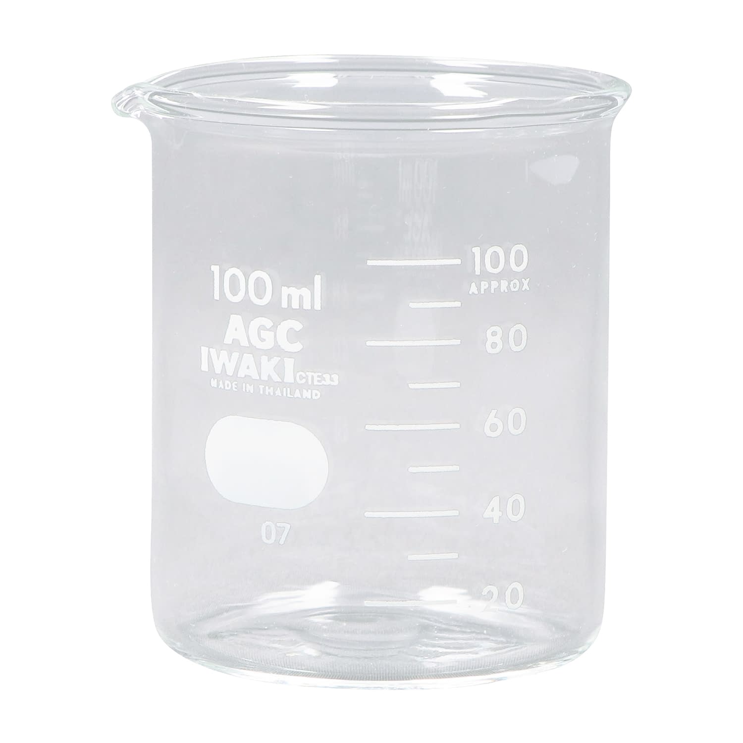 ビーカー(ガラス製) 08-2470-01 AGCテクノグラス・IWAKI 100ML(55X70MM)