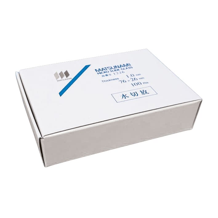 スライドグラス 水切放(t1．0) 24-9020-00 松浪硝子工業 S012260(100マイ)