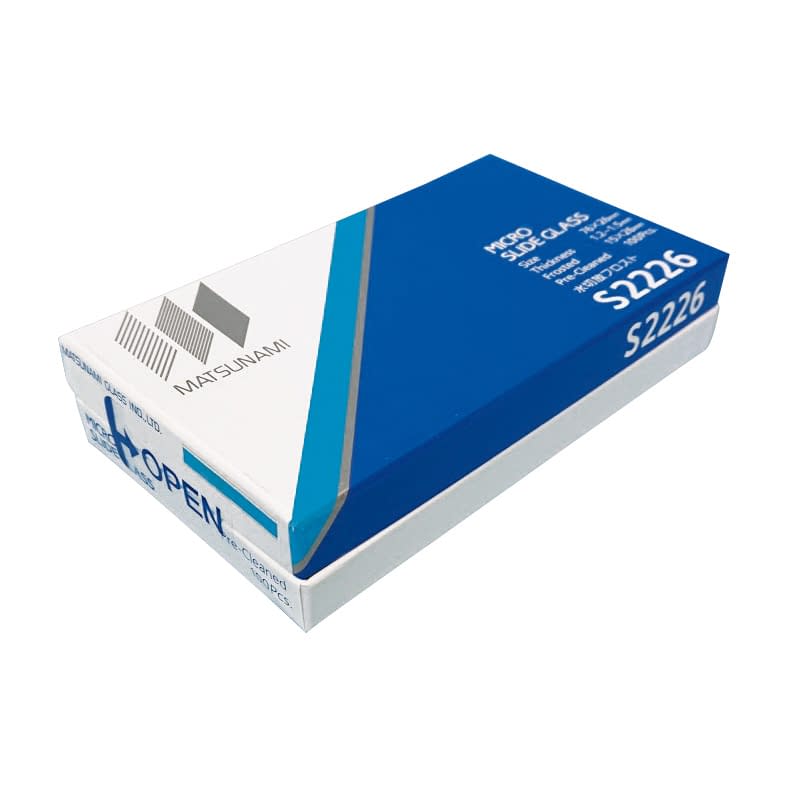 スライドグラス 水切放フロスト 24-9022-00 松浪硝子工業 S022260(100マイ)T1.3