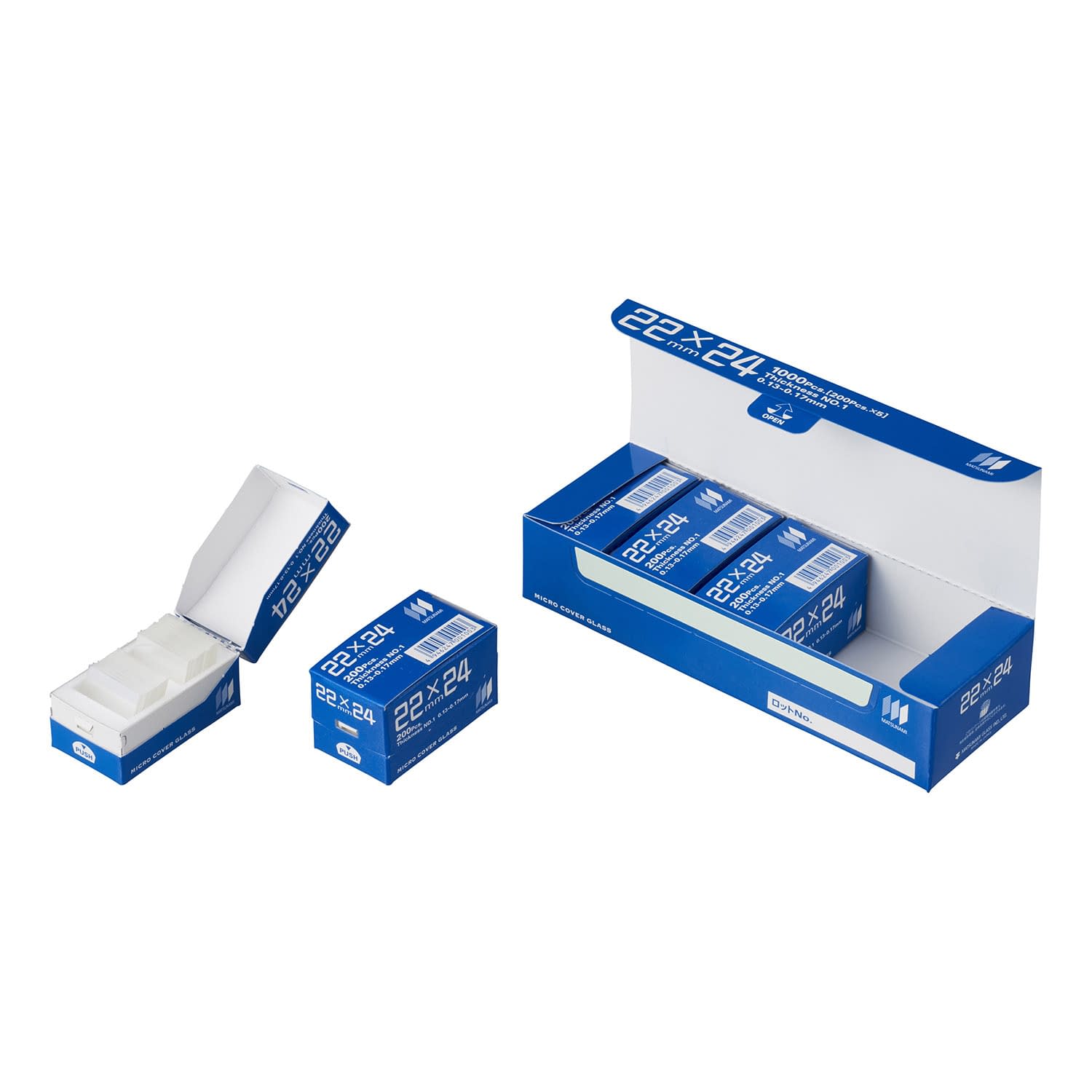 角カバーグラス No．1(22X24 23-5025-06 松浪硝子工業 C022241(200マイX5ハコ)