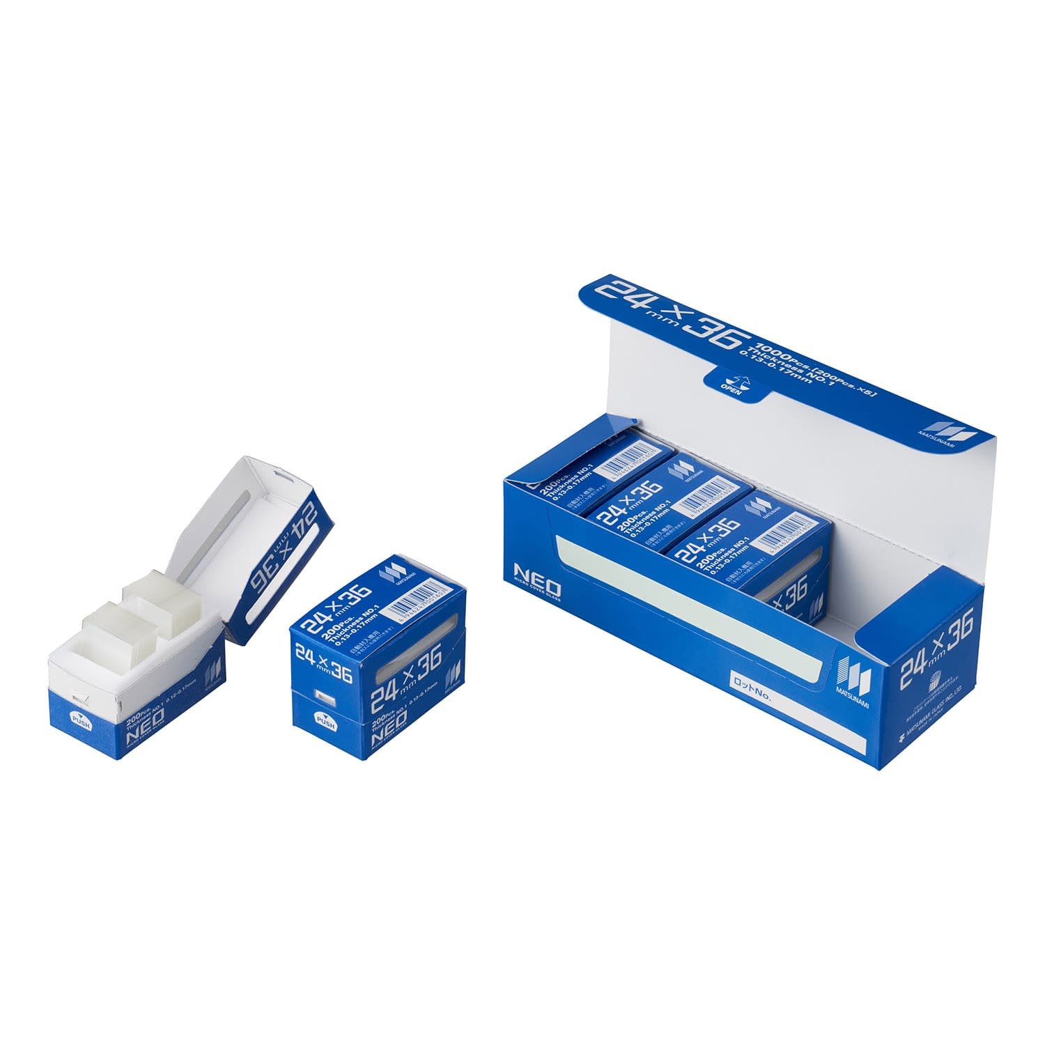 NEO カバーグラス 24X36mm 23-5068-01 松浪硝子工業 C024361(200マイX5ハコ)