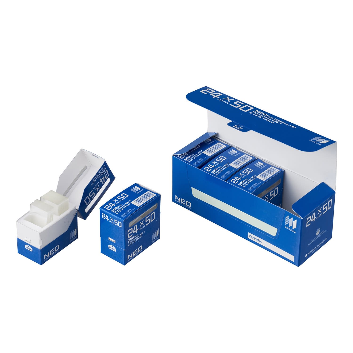 NEO カバーグラス 24X50mm 23-5068-04 松浪硝子工業 C024501(200マイX5ハコ)