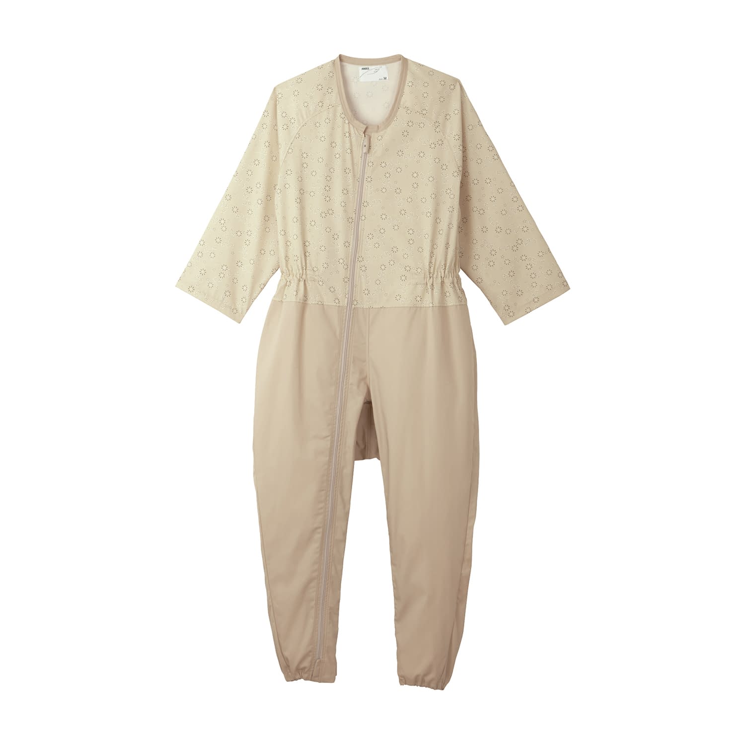 コンビネーション(フルオープン型) 24-4921-0207 レーシーフラワー／クリーム 日本エンゼル 5038(L)ツイル