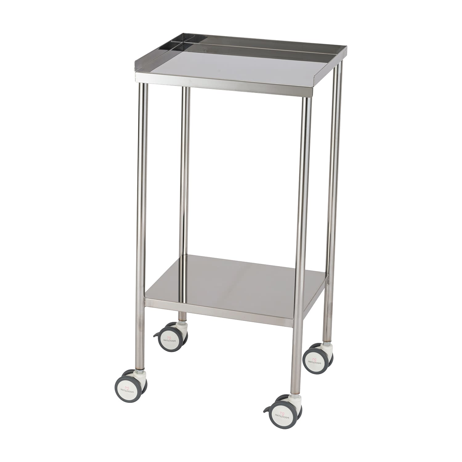 マツヨシサイレントカート(ハイタイプ 三方枠付 回診車 25-5575-01 MATSUYOSHI SWG-AH02(450X370X925