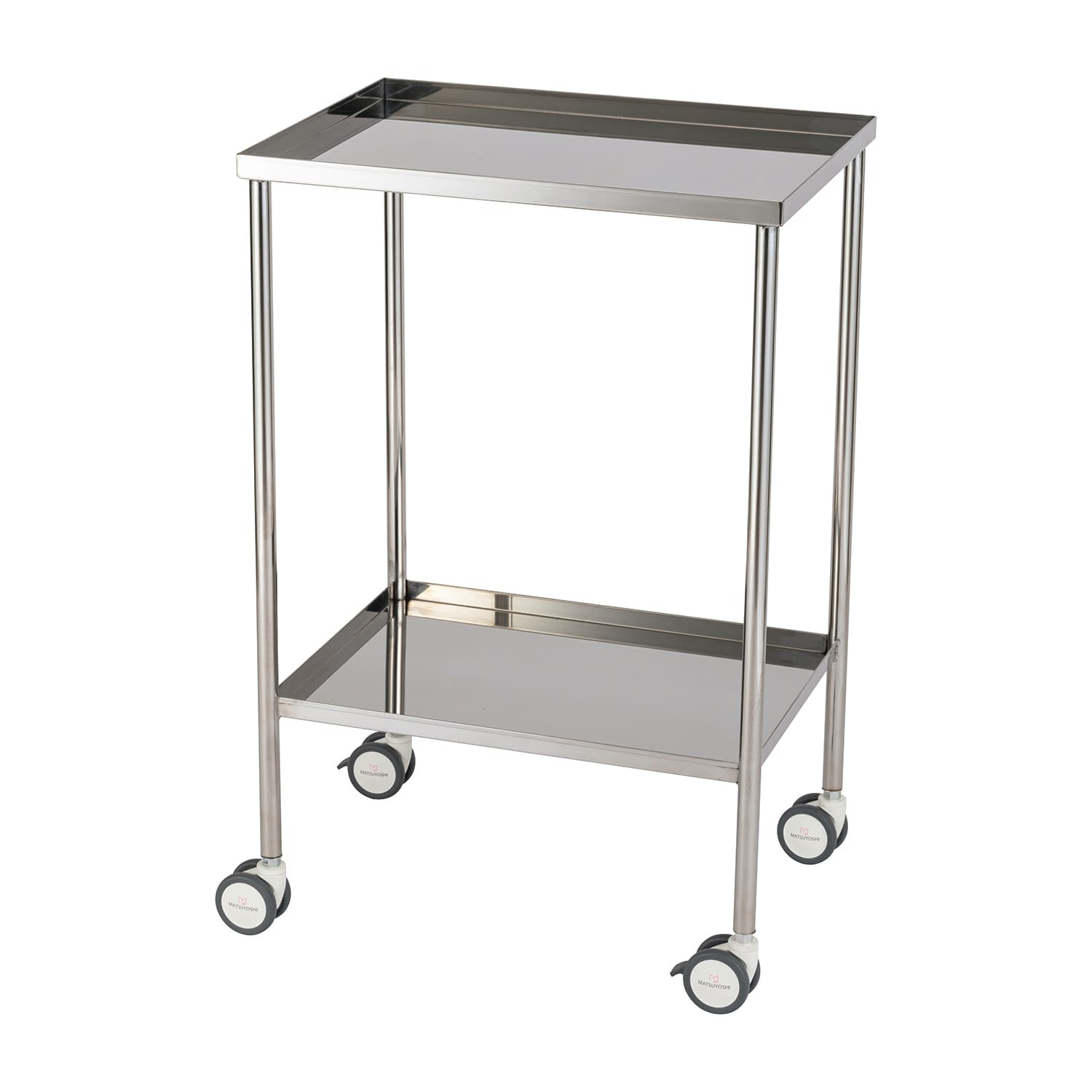 マツヨシサイレントカート(ハイタイプ 四方枠付 回診車 25-5575-02 MATSUYOSHI SWG-AH04(600X450X925