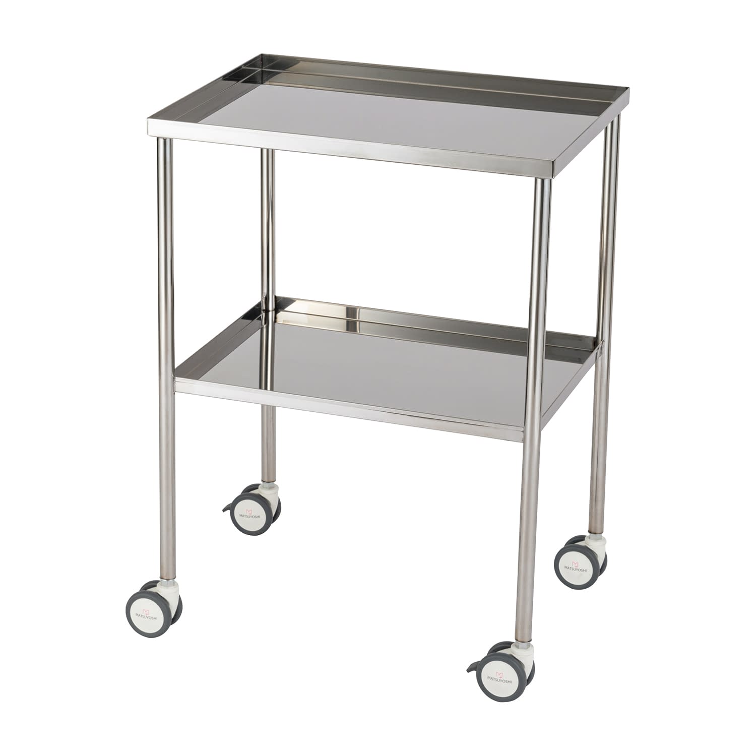 マツヨシサイレントカート(FL400 四方枠付 回診車 25-5577-02 MATSUYOSHI SWG-FL04(600X450X825