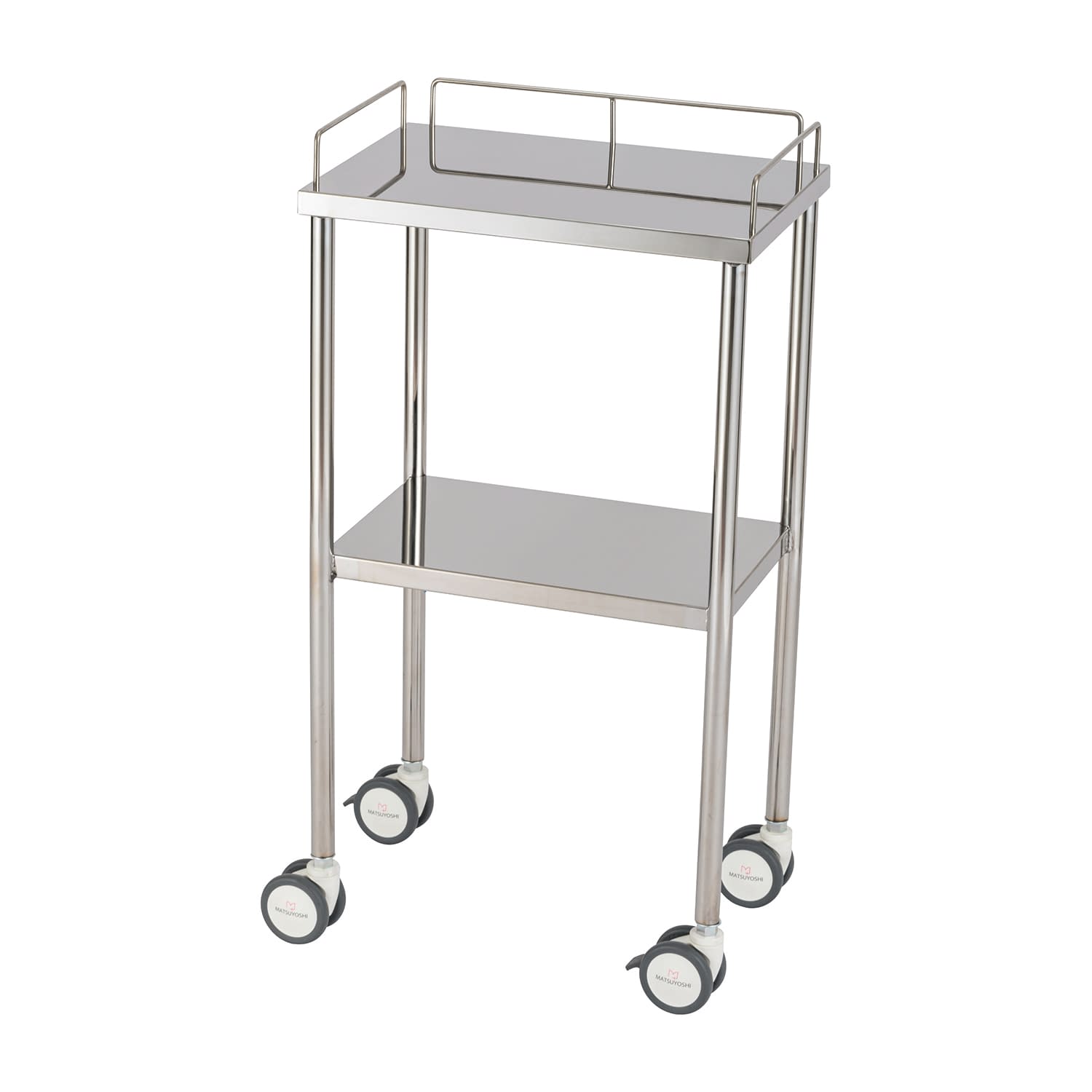 マツヨシサイレントカート(FL400 手摺付 回診車 25-5577-03 MATSUYOSHI SWG-FL05(450X300X850