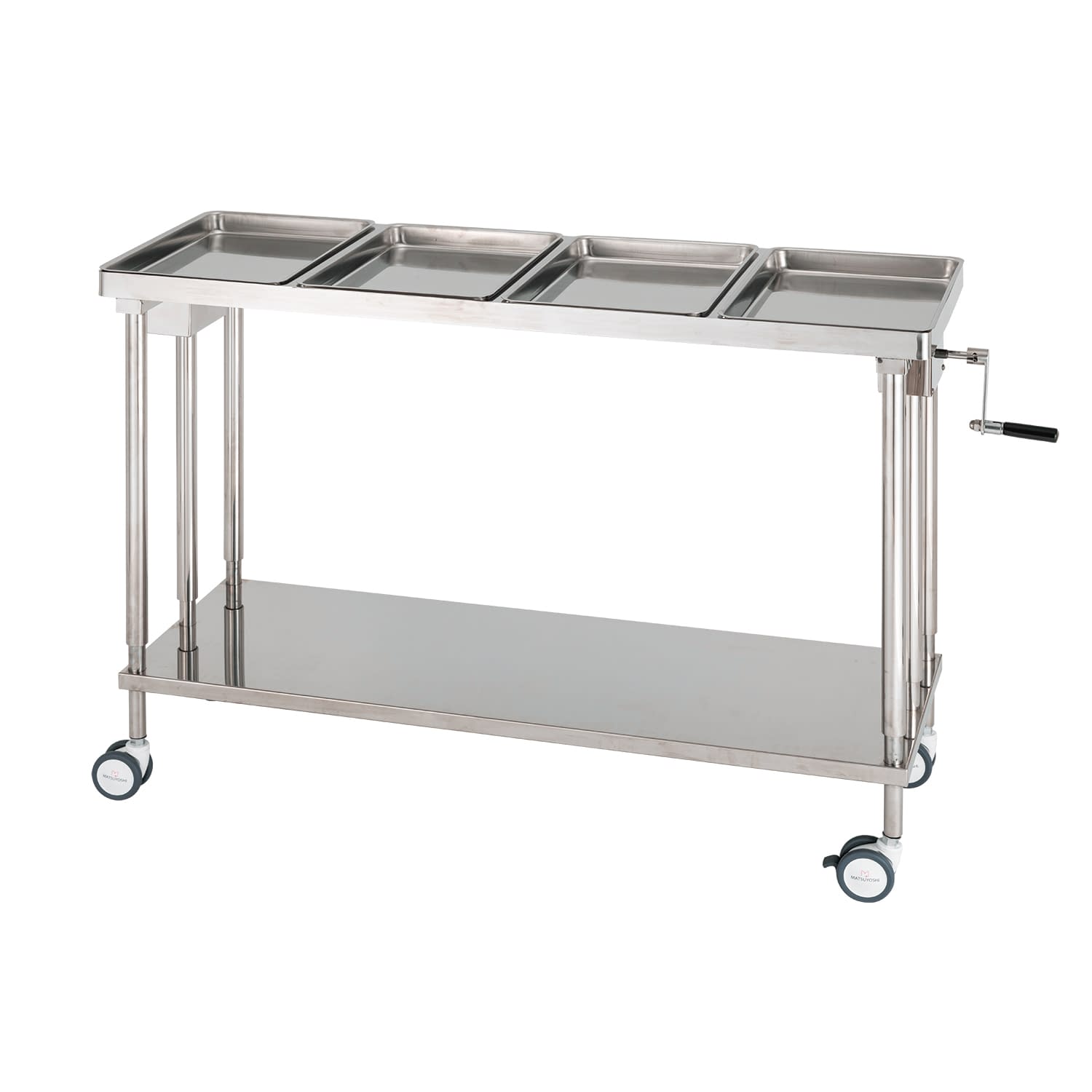 マツヨシ消毒盤台(4枚用) 器械台 25-5816-00 マツヨシ(松吉医科器械